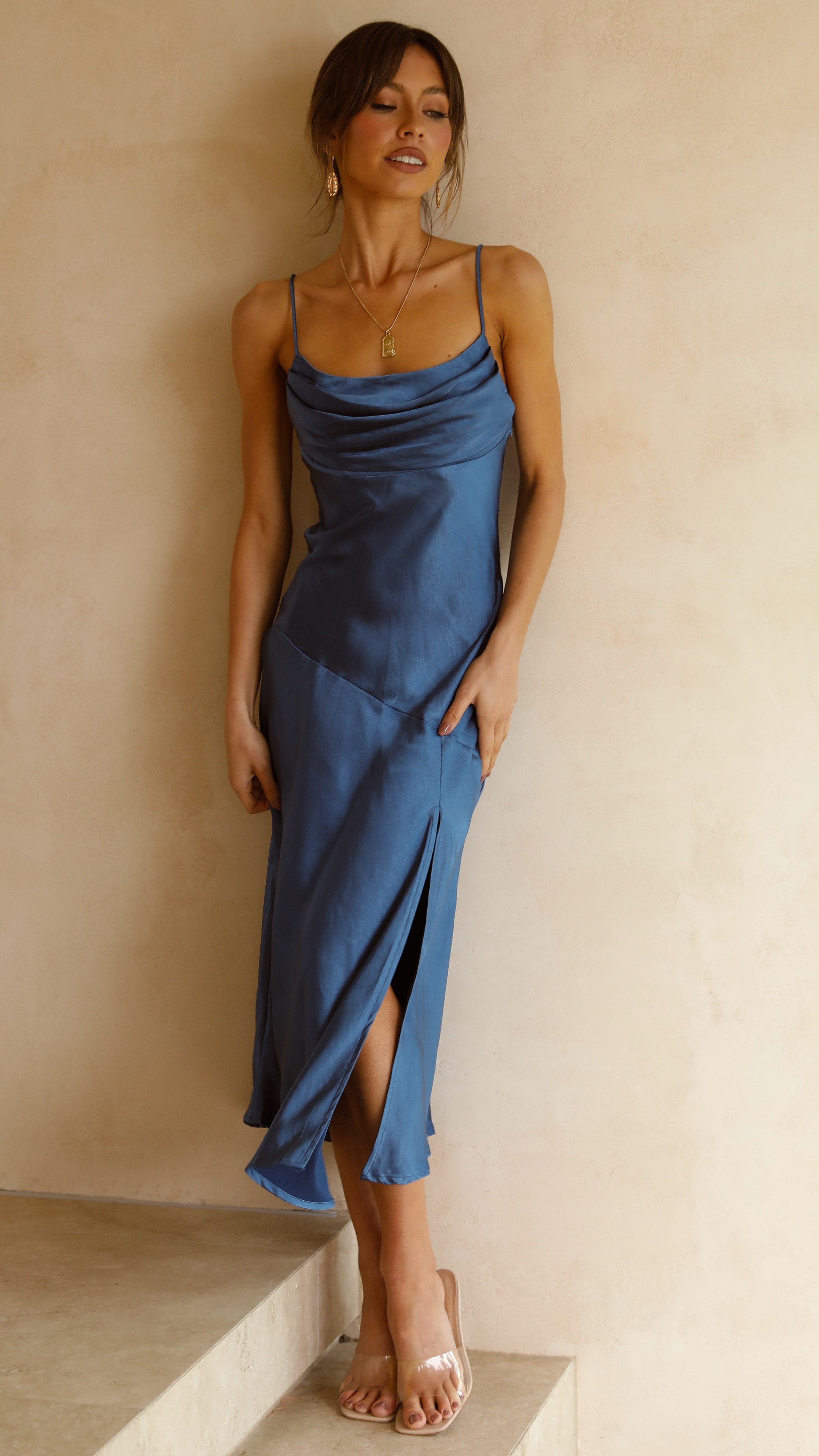 Celina Midi Dress - Navy-Sunshines Bliss