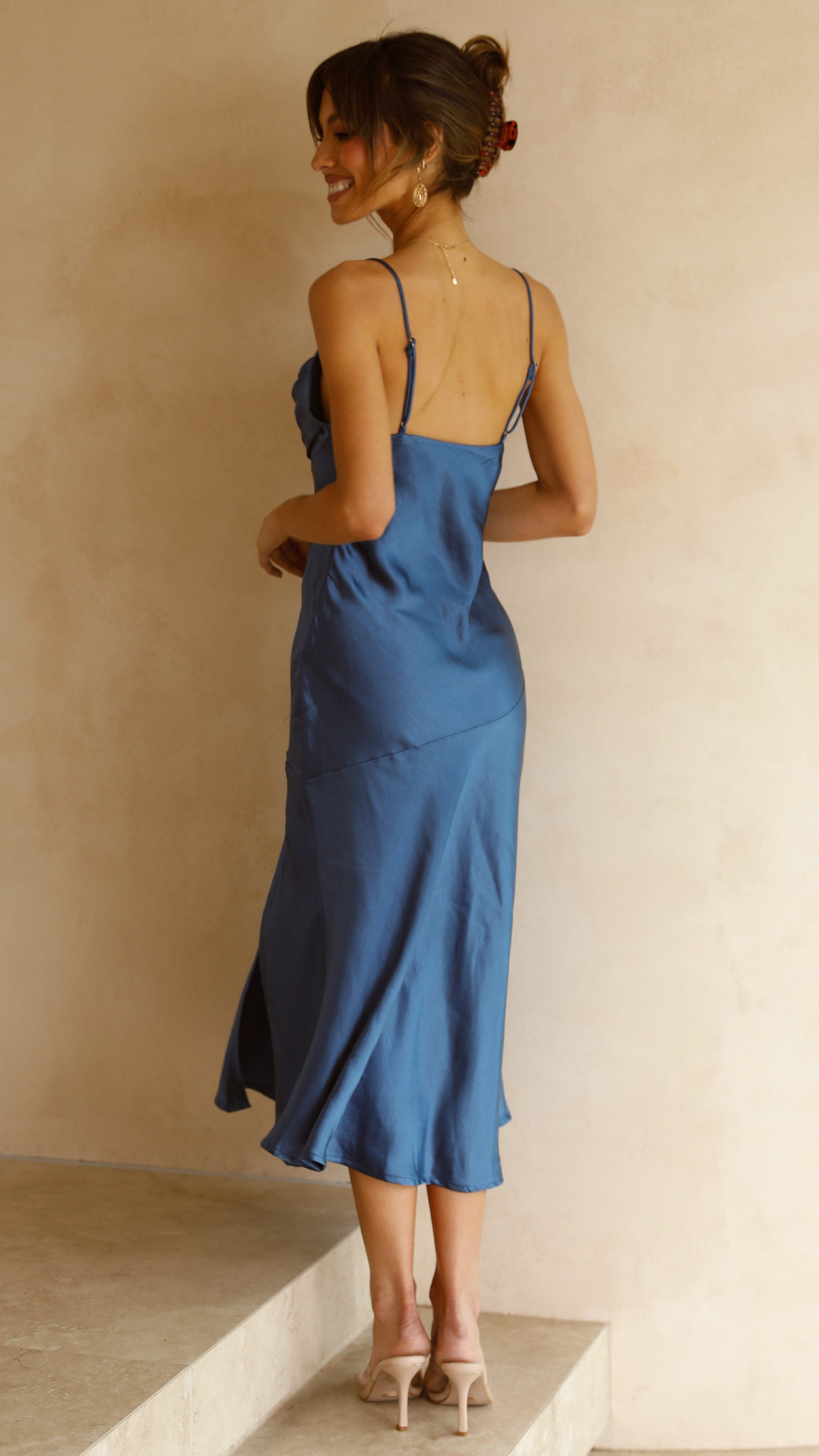 Celina Midi Dress - Navy-Sunshines Bliss