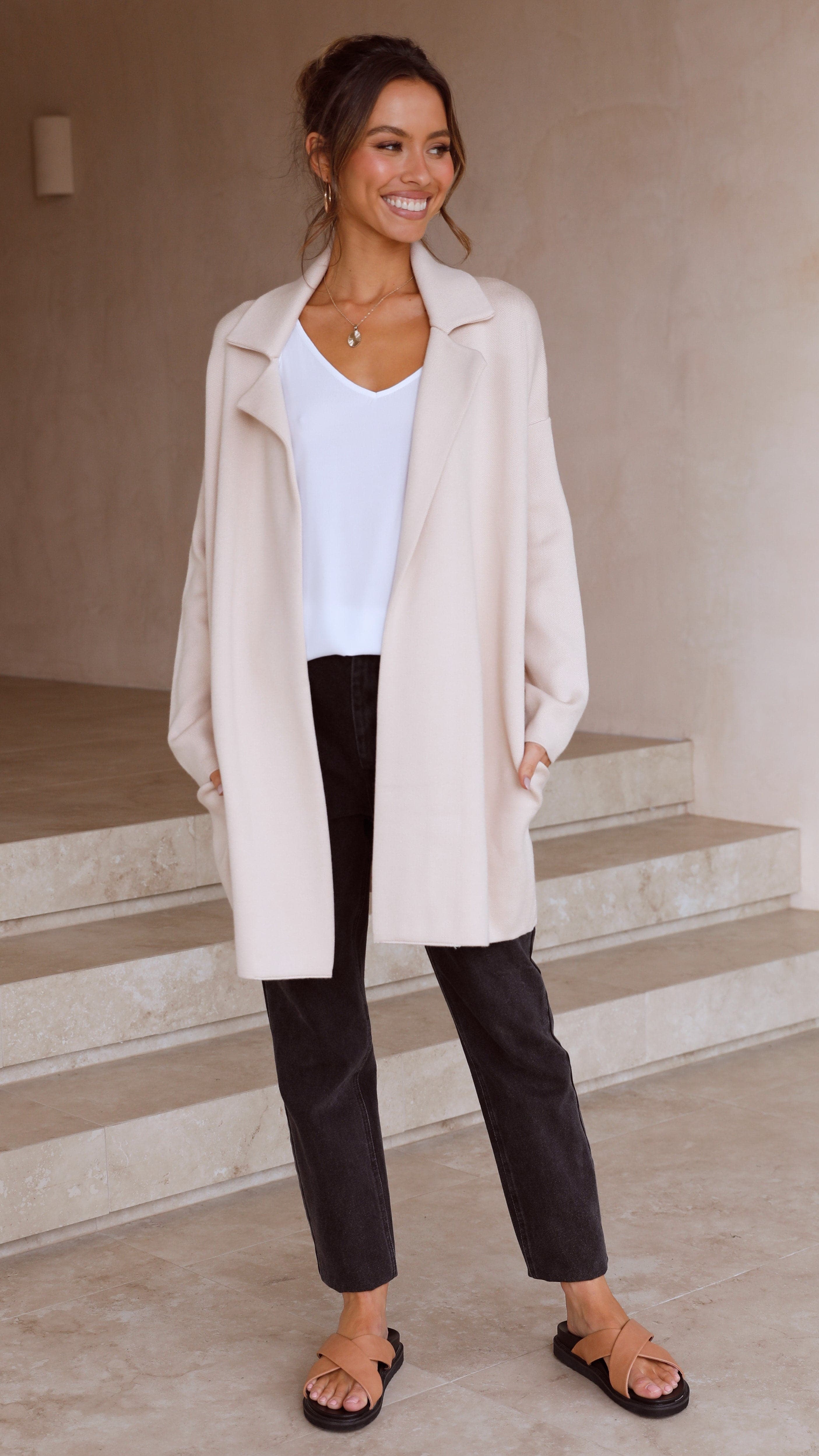 Zuzu Coatigan - Oatmeal-Sunshines Bliss