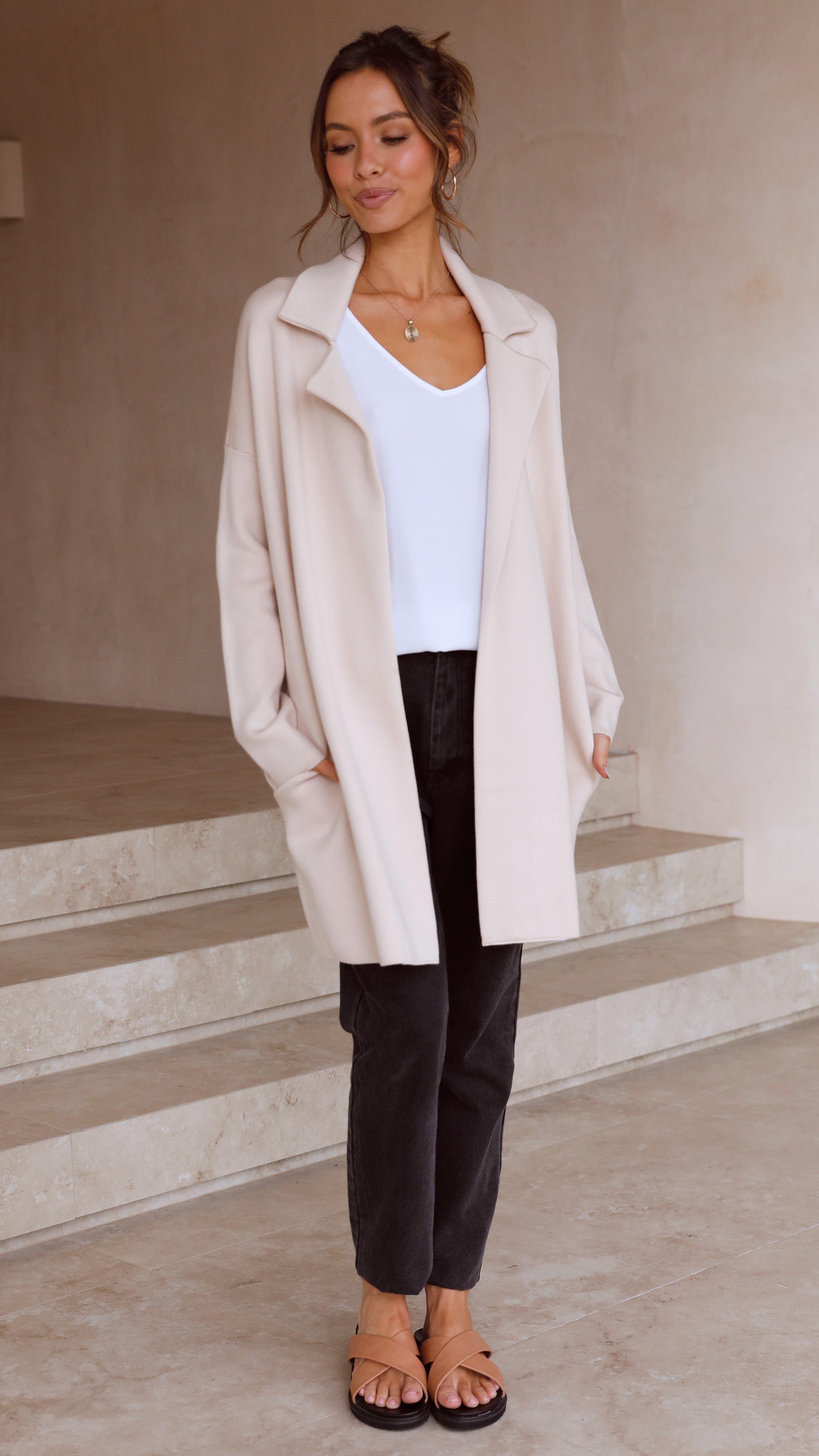 Zuzu Coatigan - Oatmeal-Sunshines Bliss