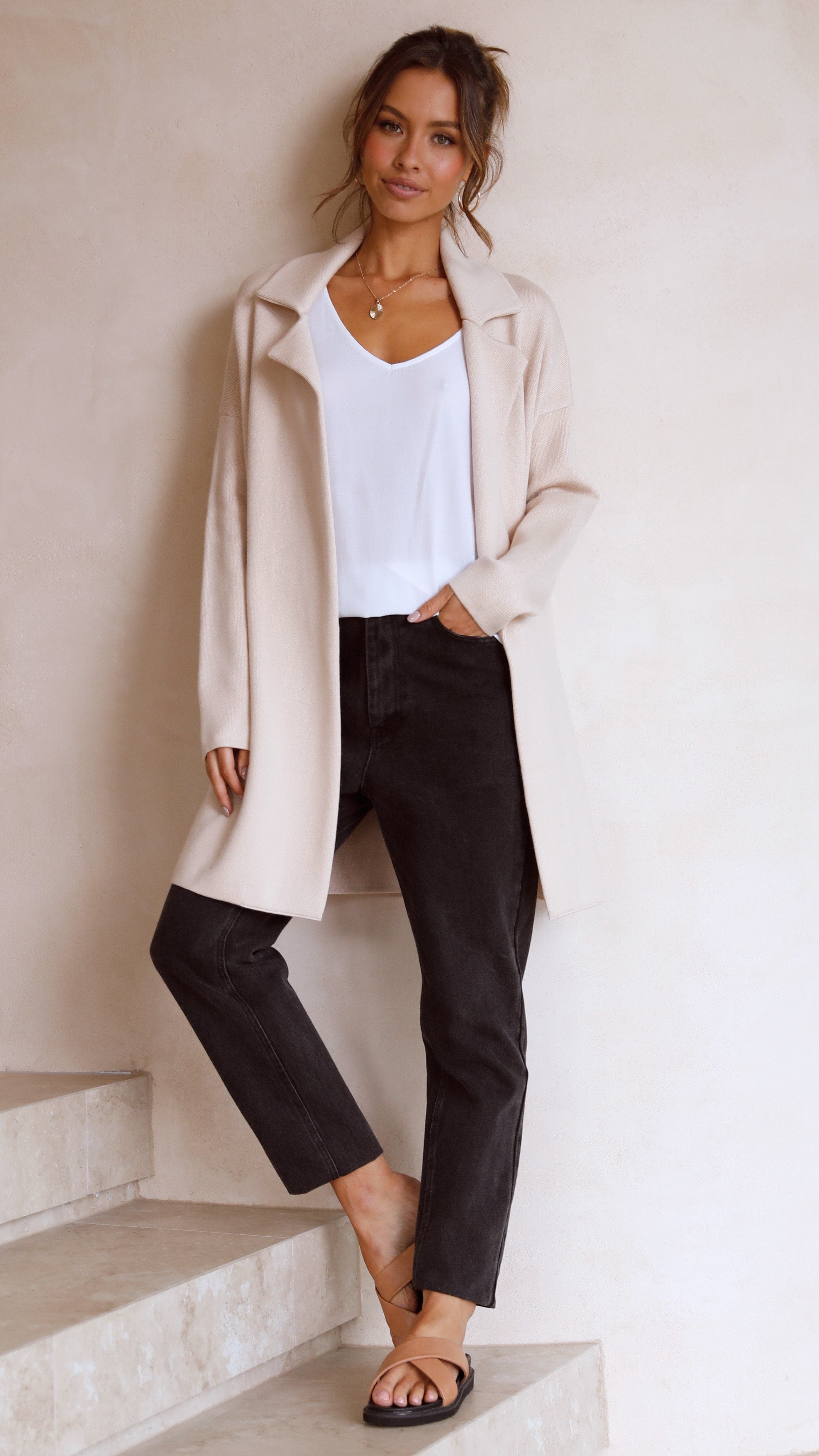 Zuzu Coatigan - Oatmeal-Sunshines Bliss