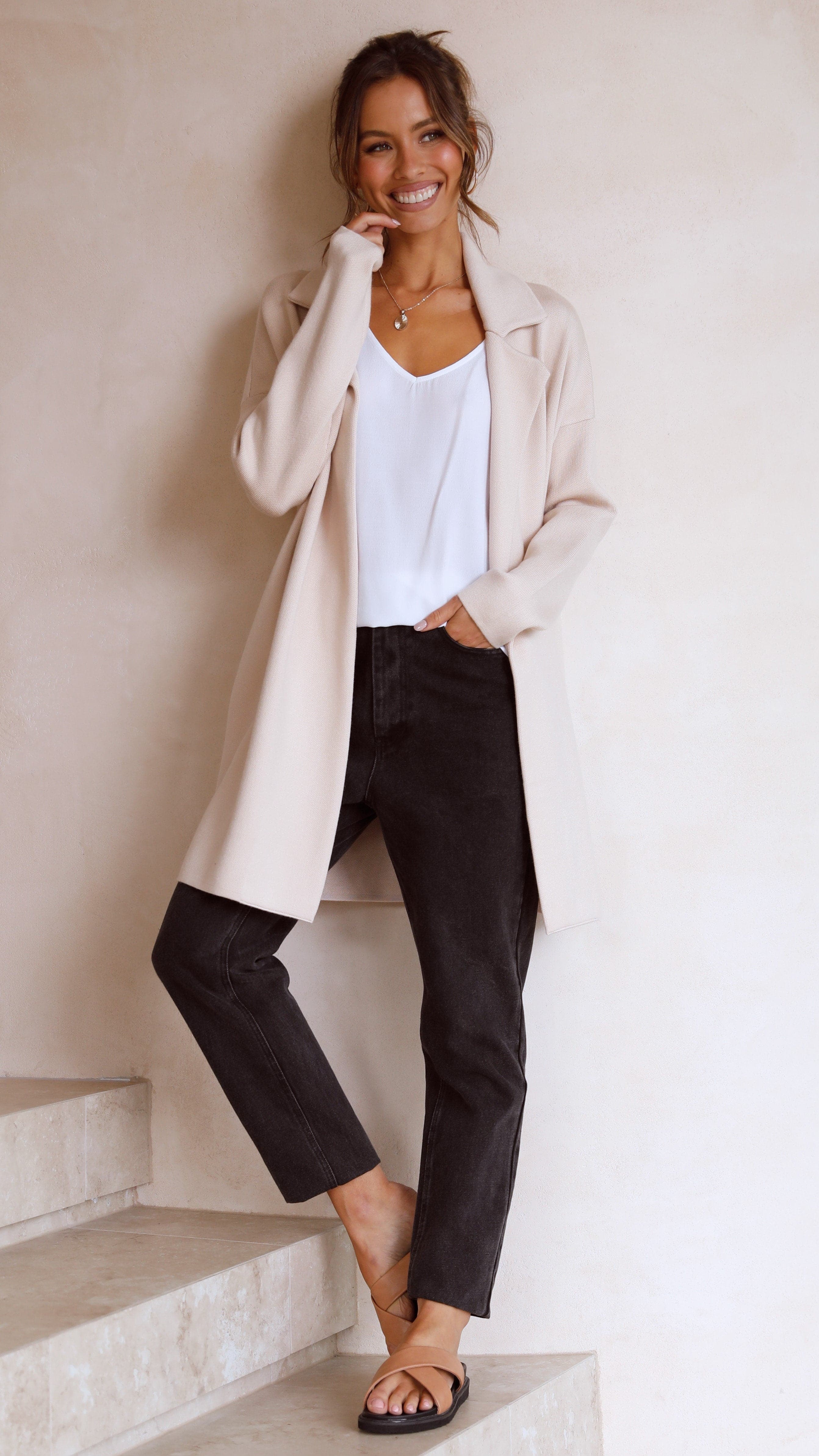 Zuzu Coatigan - Oatmeal-Sunshines Bliss