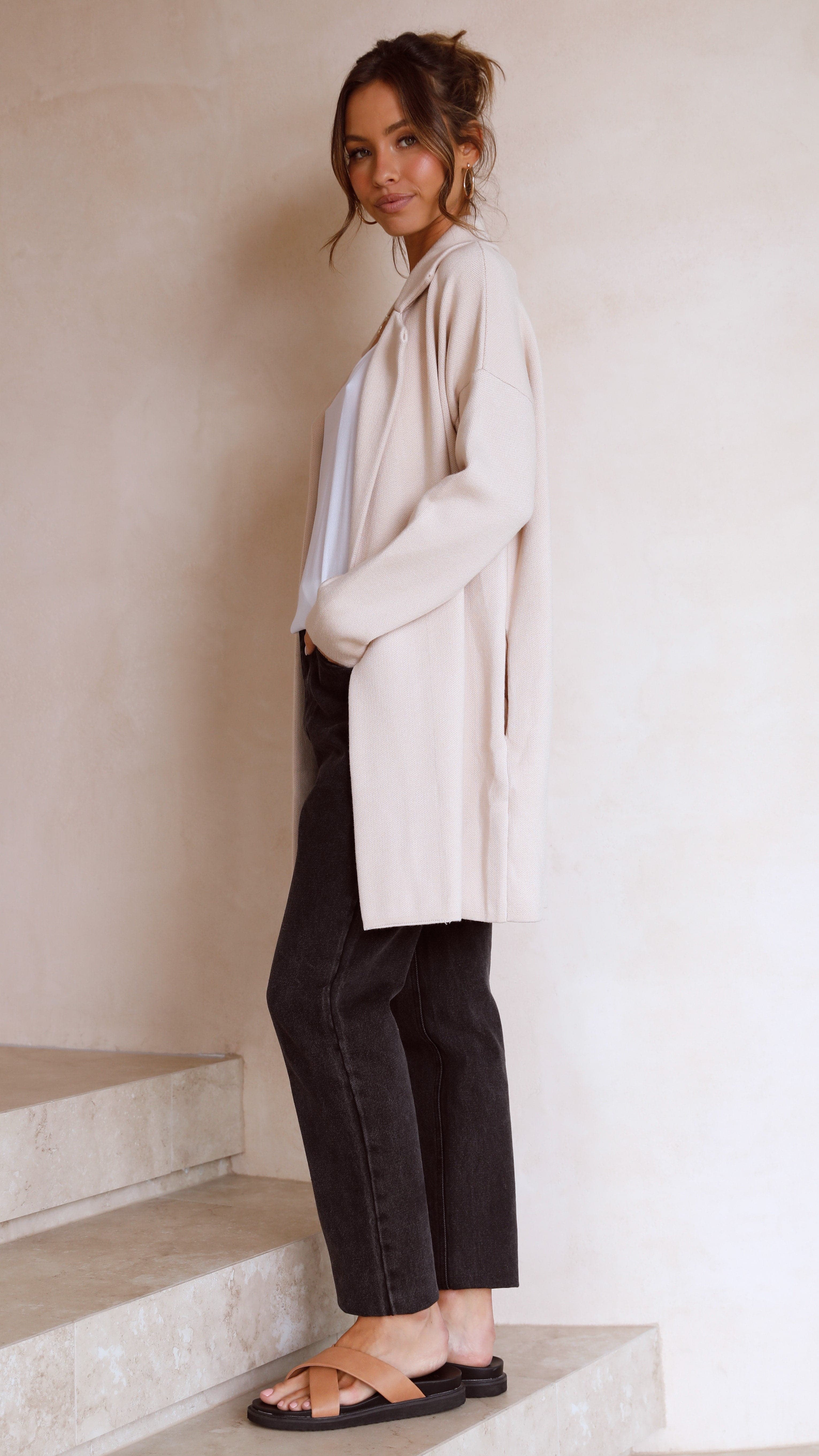 Zuzu Coatigan - Oatmeal-Sunshines Bliss