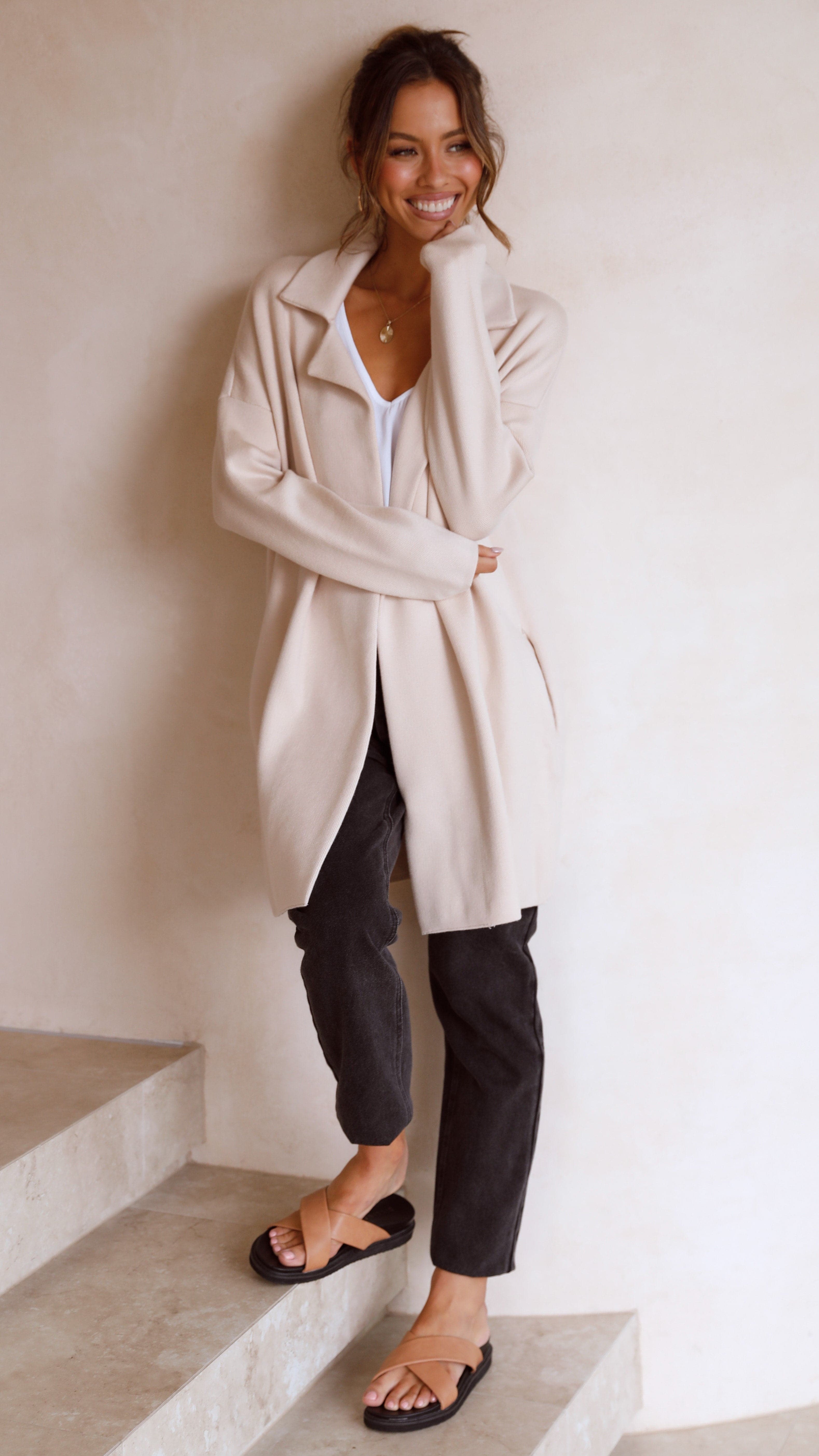 Zuzu Coatigan - Oatmeal-Sunshines Bliss