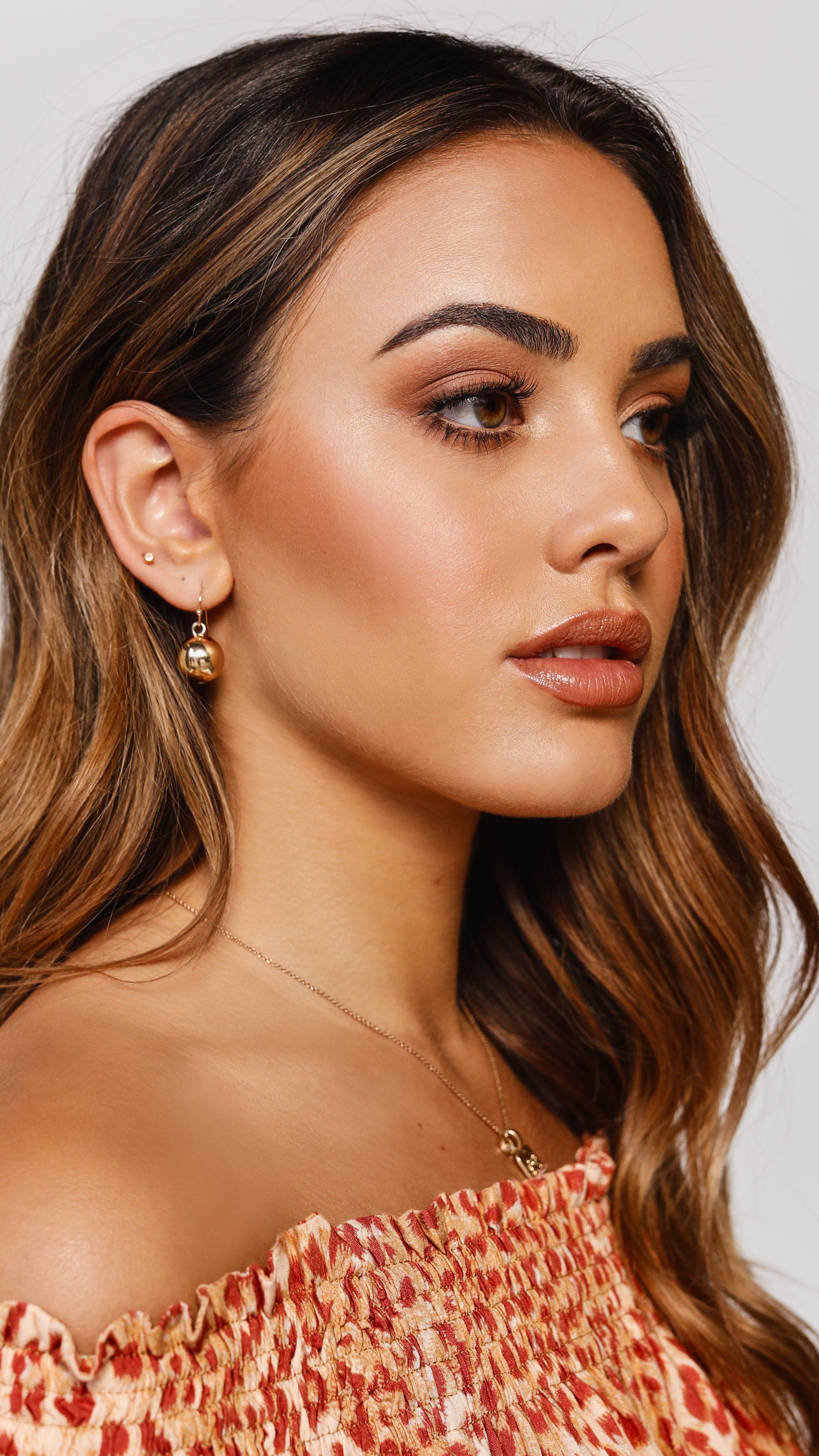 14mm Ball Earrings-Sunshines Bliss