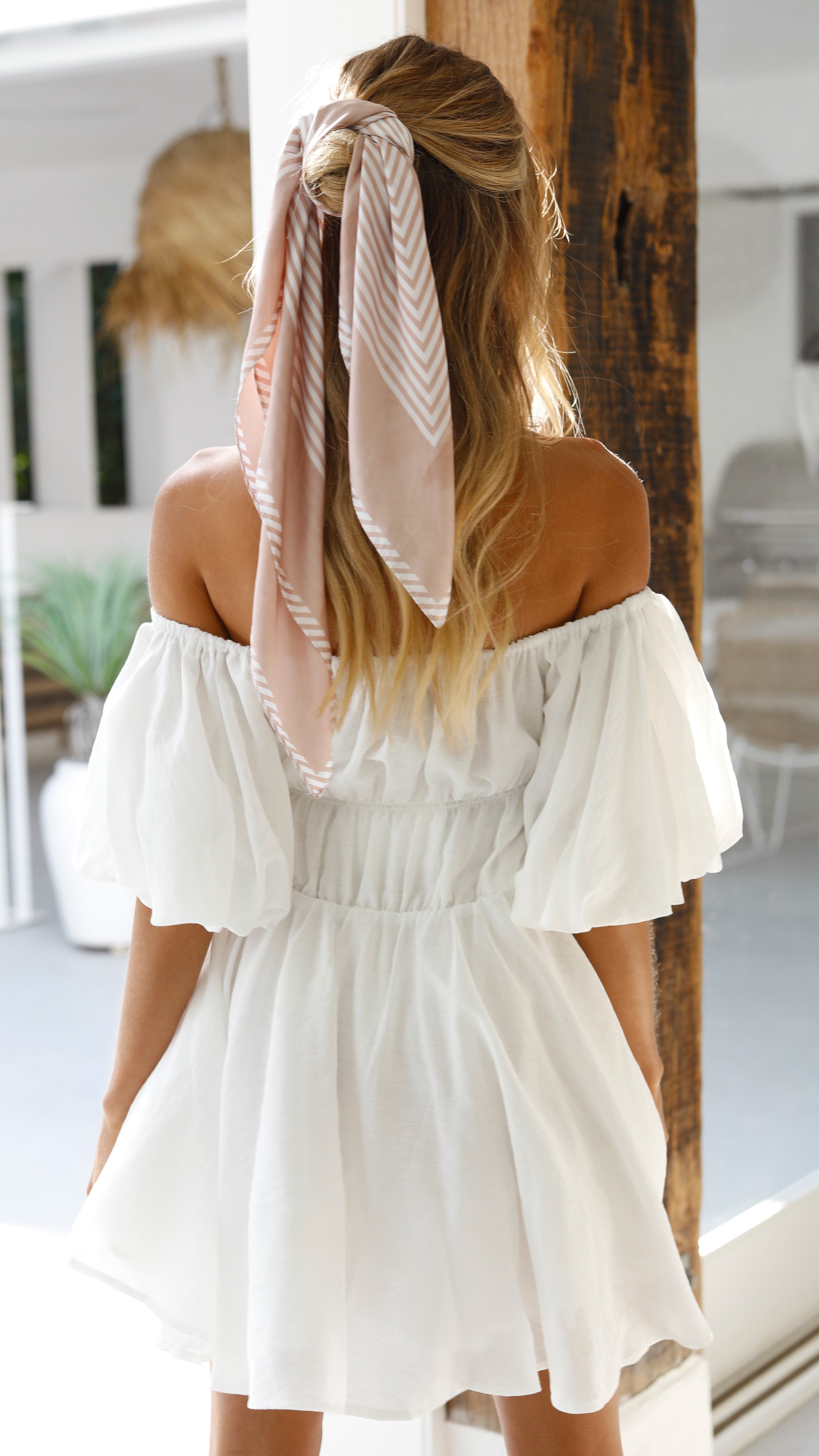 Adi Mini Dress - White-Sunshines Bliss