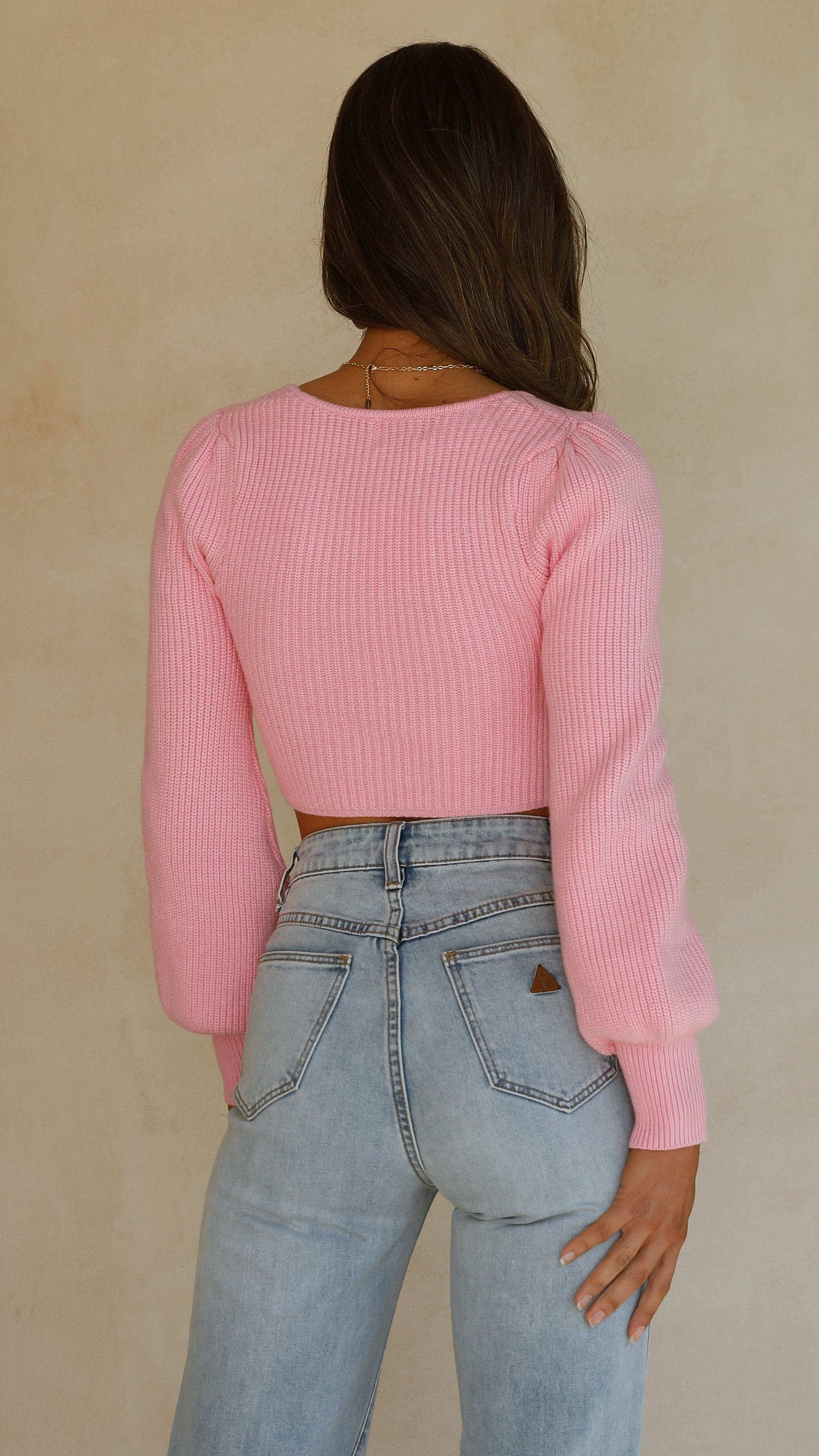 Madie Knit Top - Pink-Sunshines Bliss