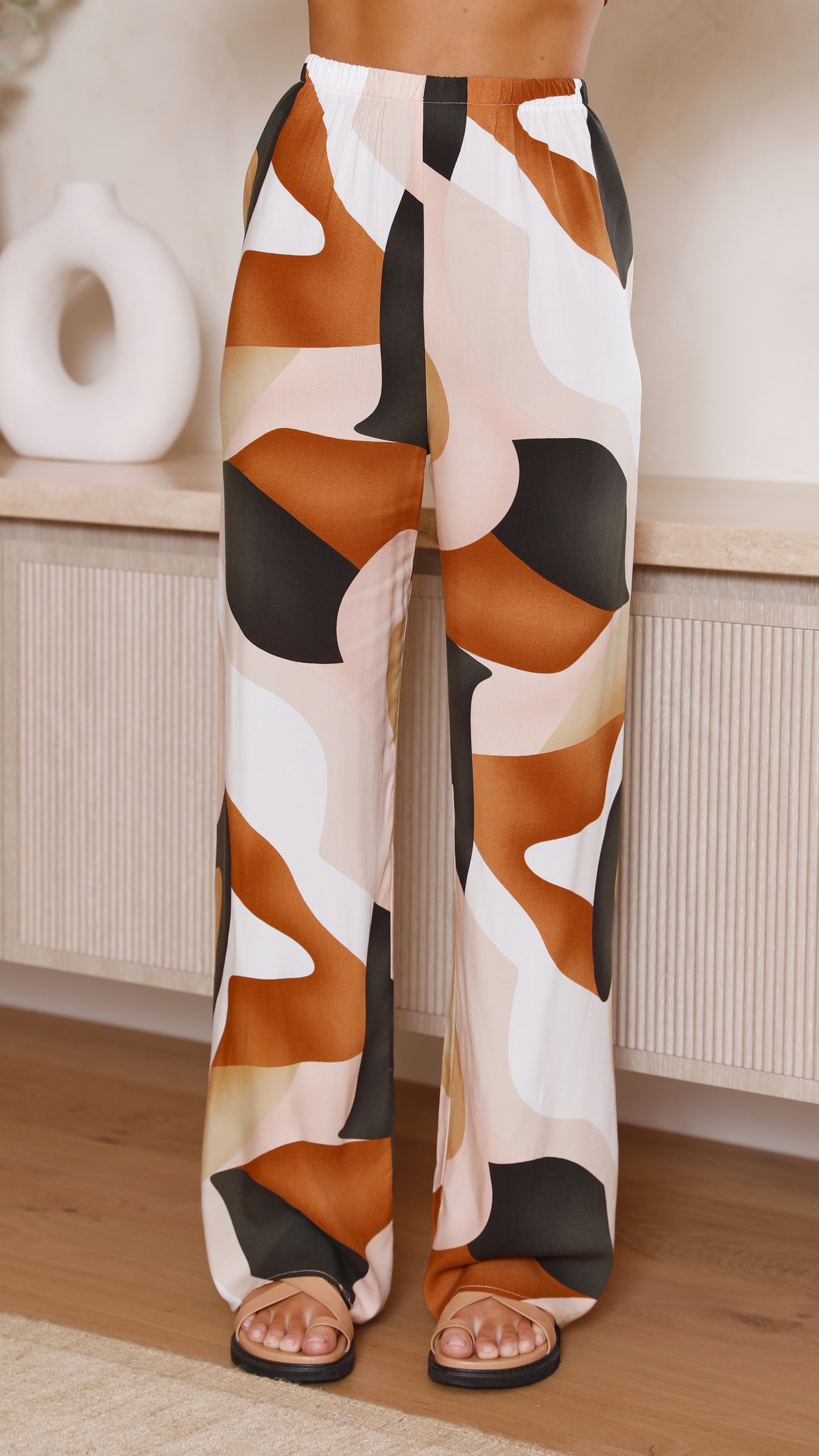 Bailie Shirt and Pants Set - Brown/Orange-Sunshines Bliss