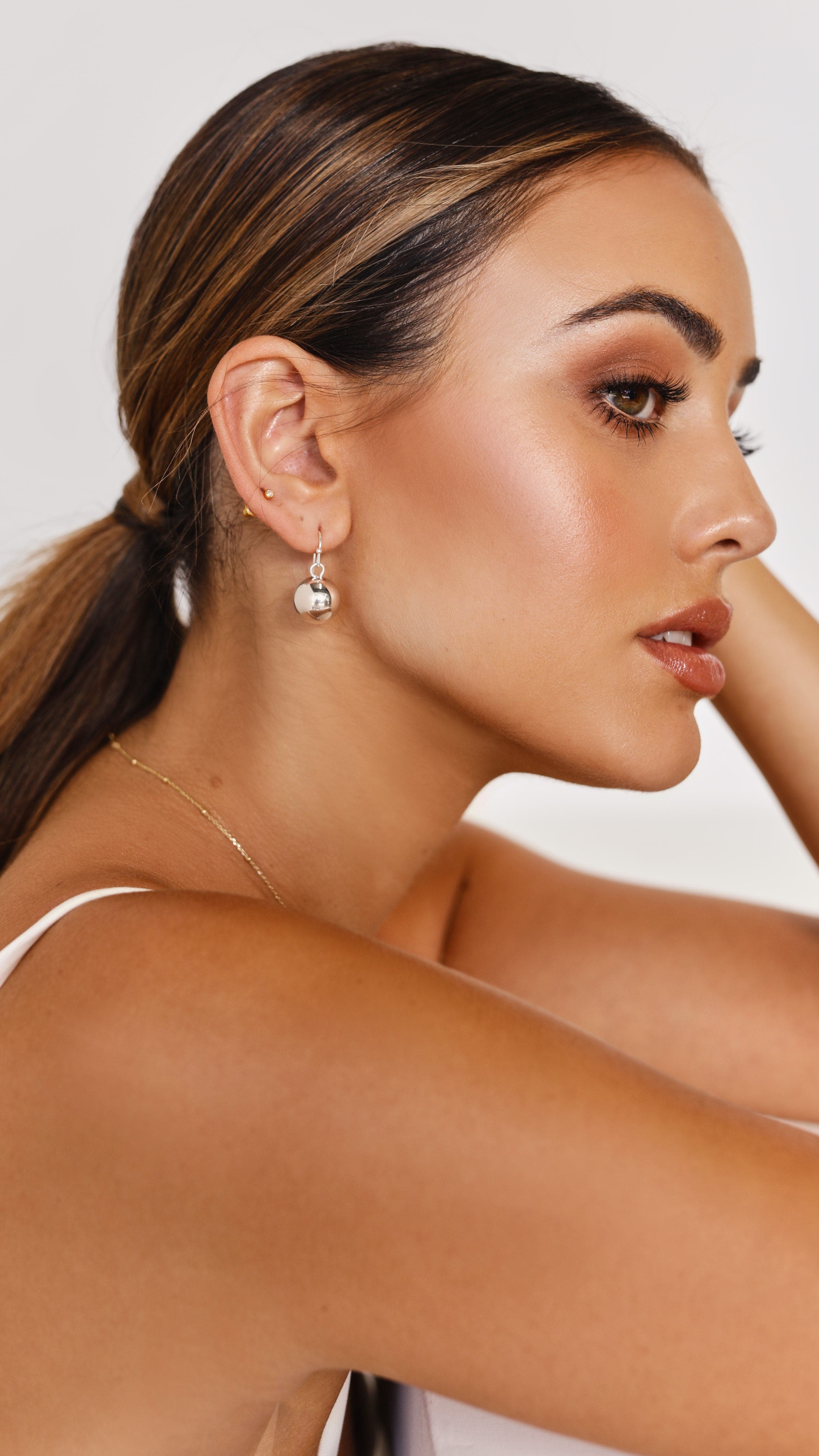 14mm Ball Earrings-Sunshines Bliss