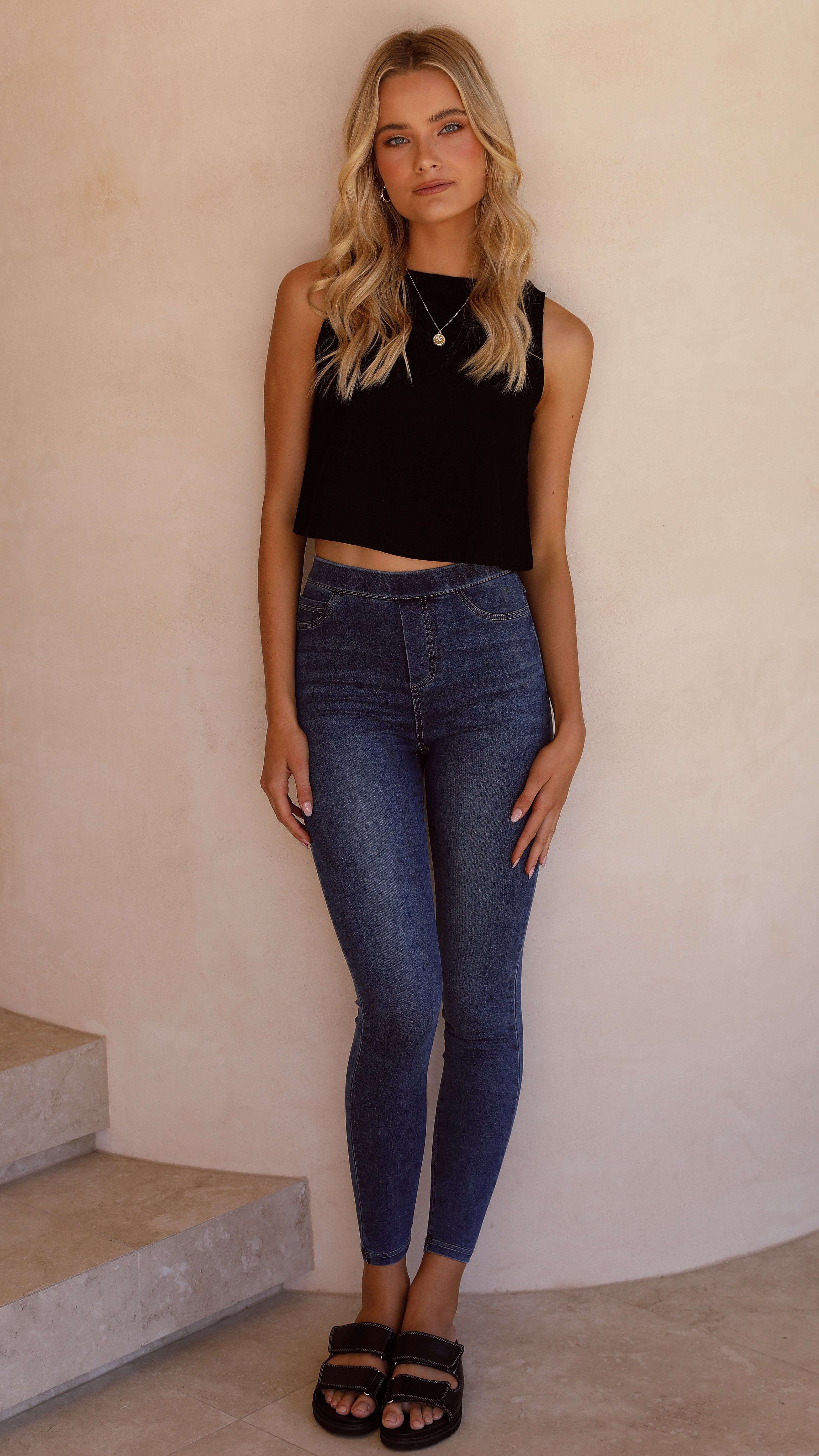 Betty Jeggings - Blue Denim-Sunshines Bliss