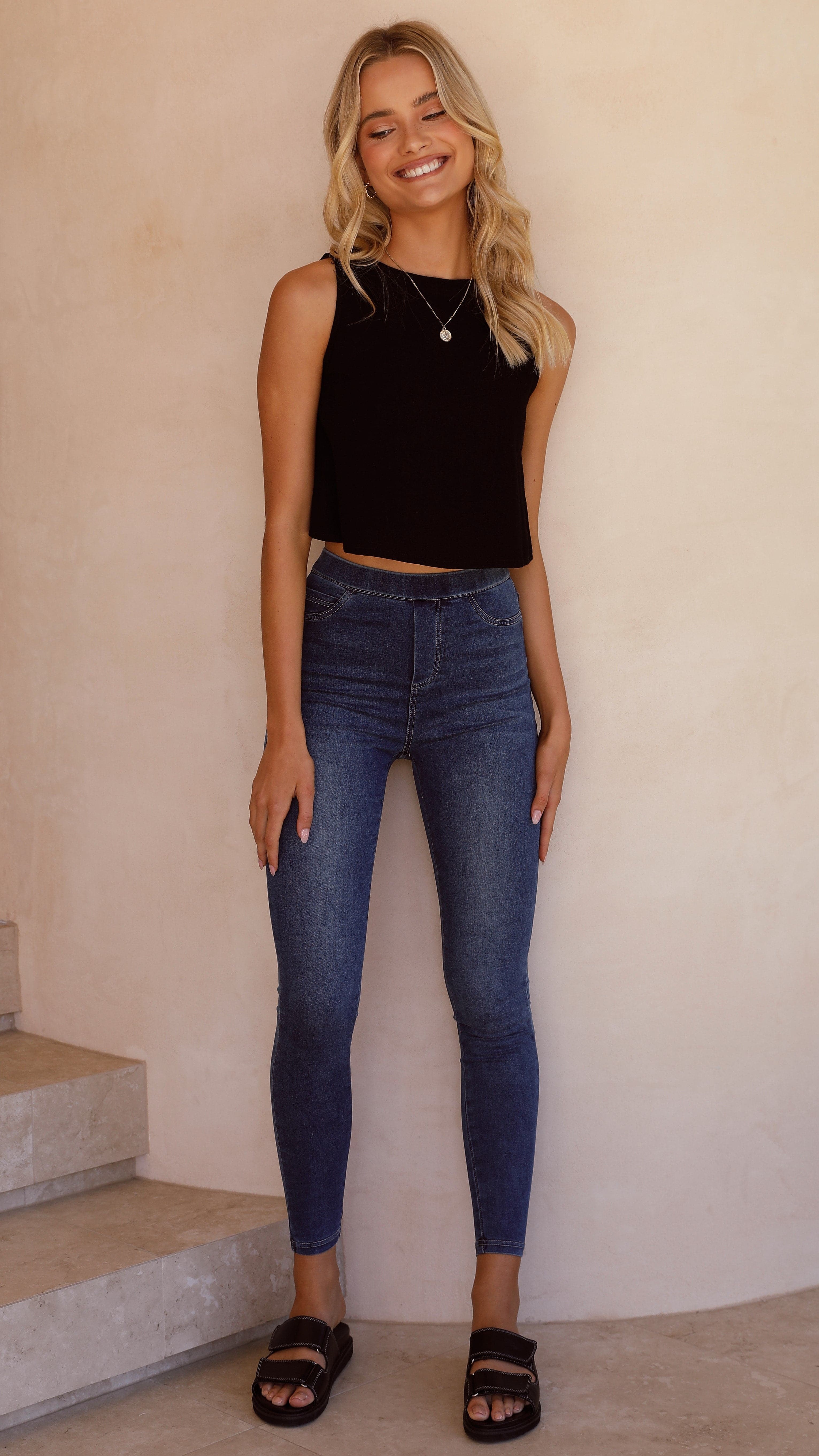 Betty Jeggings - Blue Denim-Sunshines Bliss