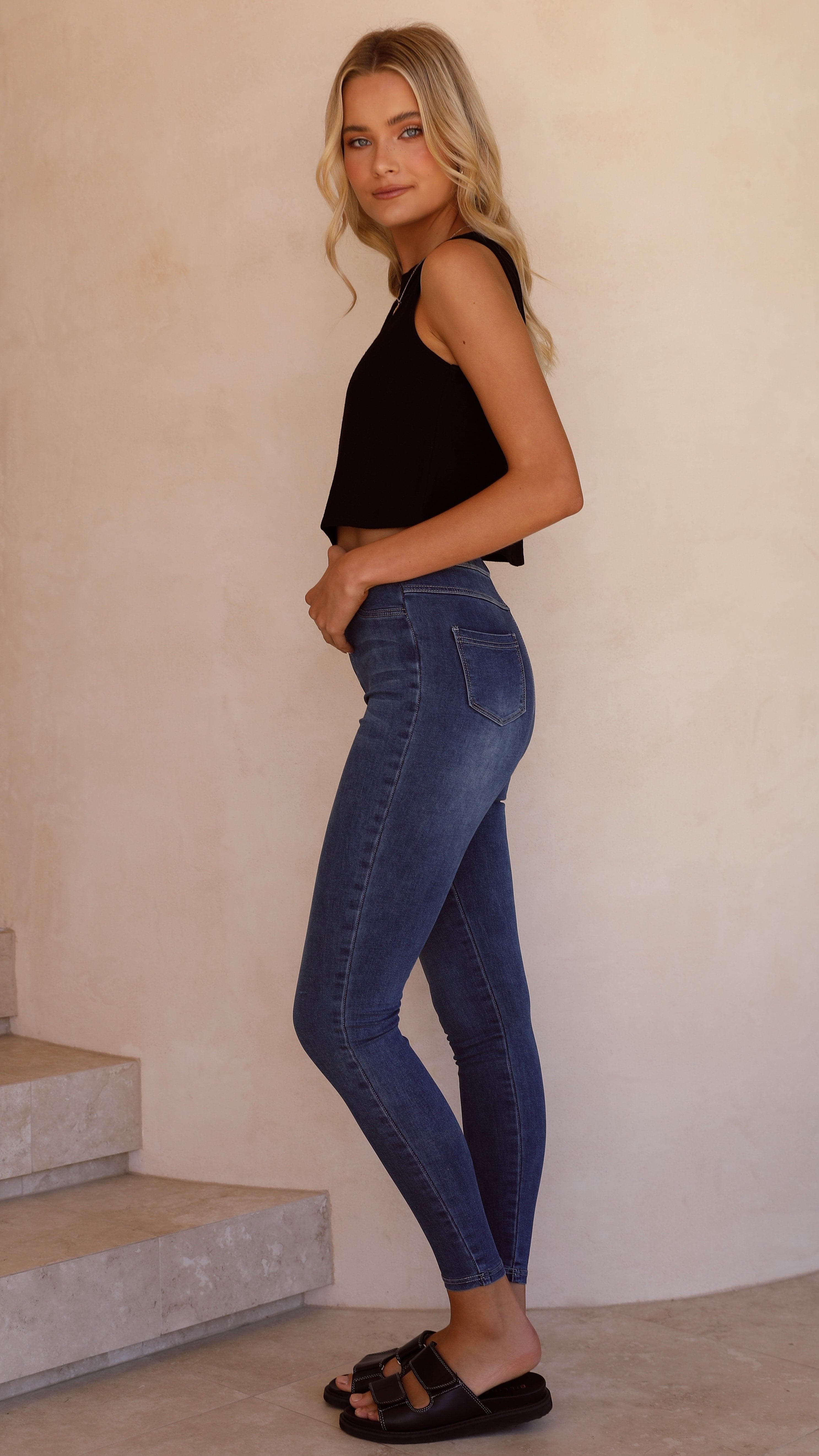 Betty Jeggings - Blue Denim-Sunshines Bliss