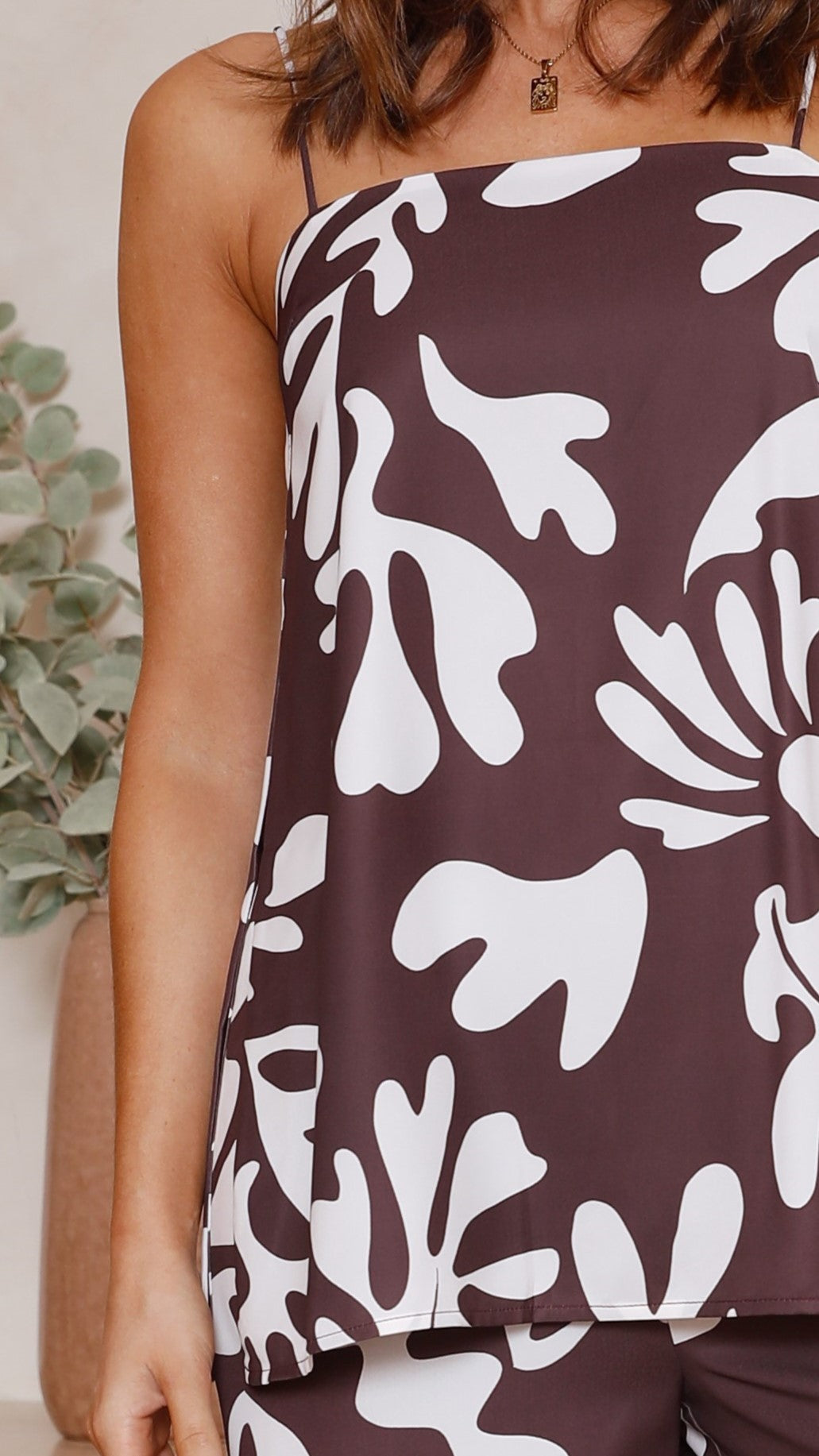 Tyla Tunic Top - Botanical-Sunshines Bliss