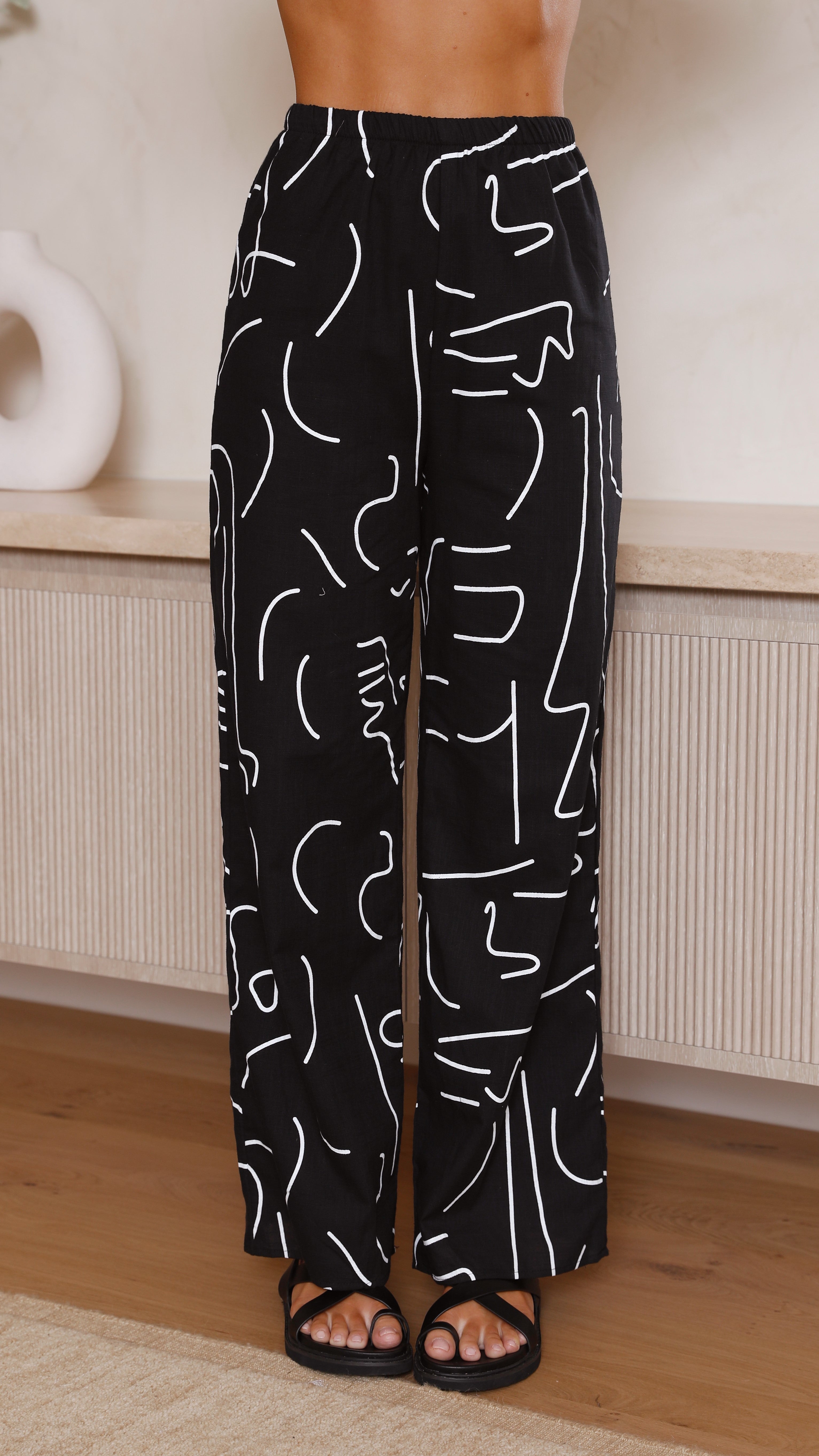 Cleo Button Up Shirt and Pants Set - Black-Sunshines Bliss