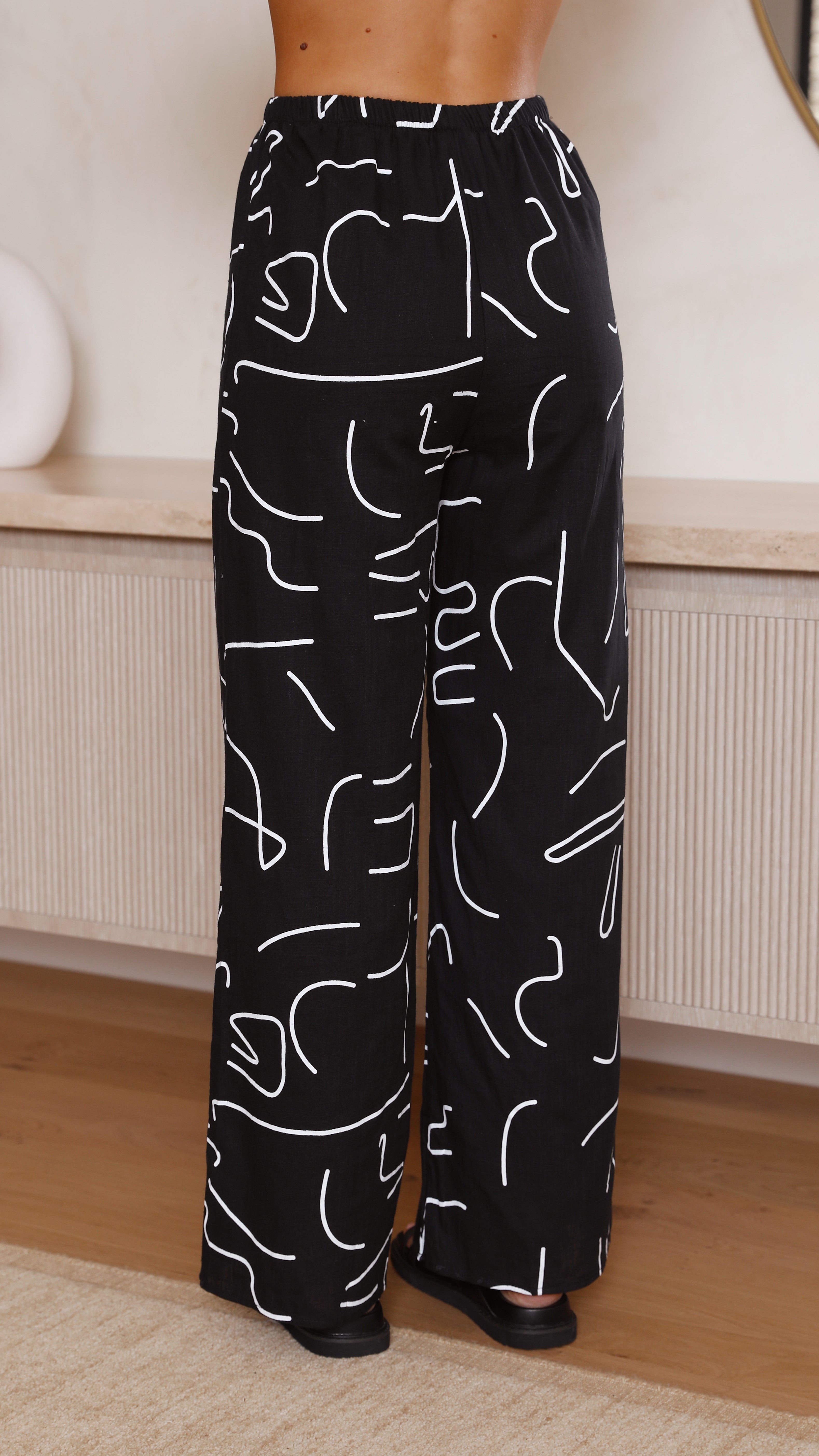 Cleo Button Up Shirt and Pants Set - Black-Sunshines Bliss