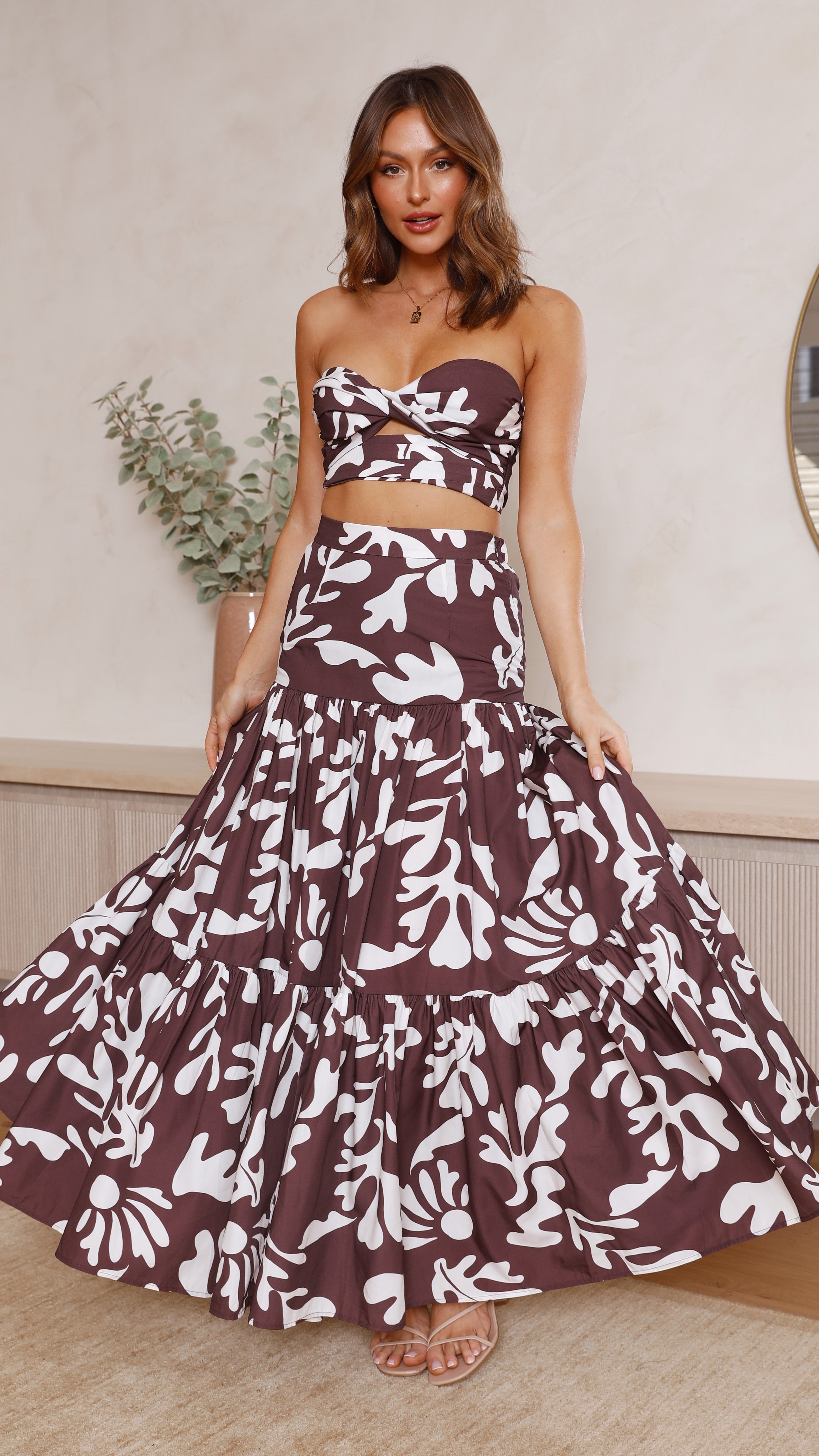 Ayla Crop Top - Botanical-Sunshines Bliss