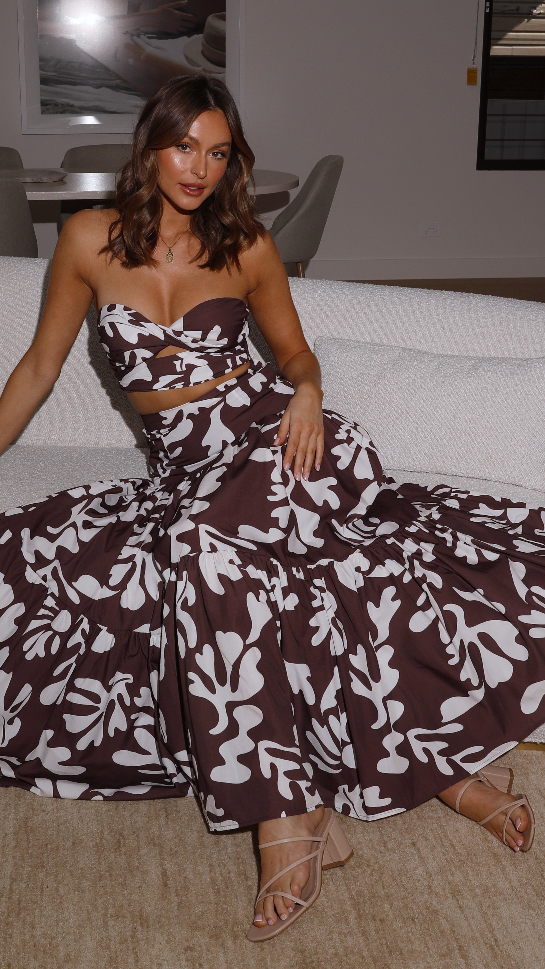 Ayla Maxi Skirt - Botanical-Sunshines Bliss