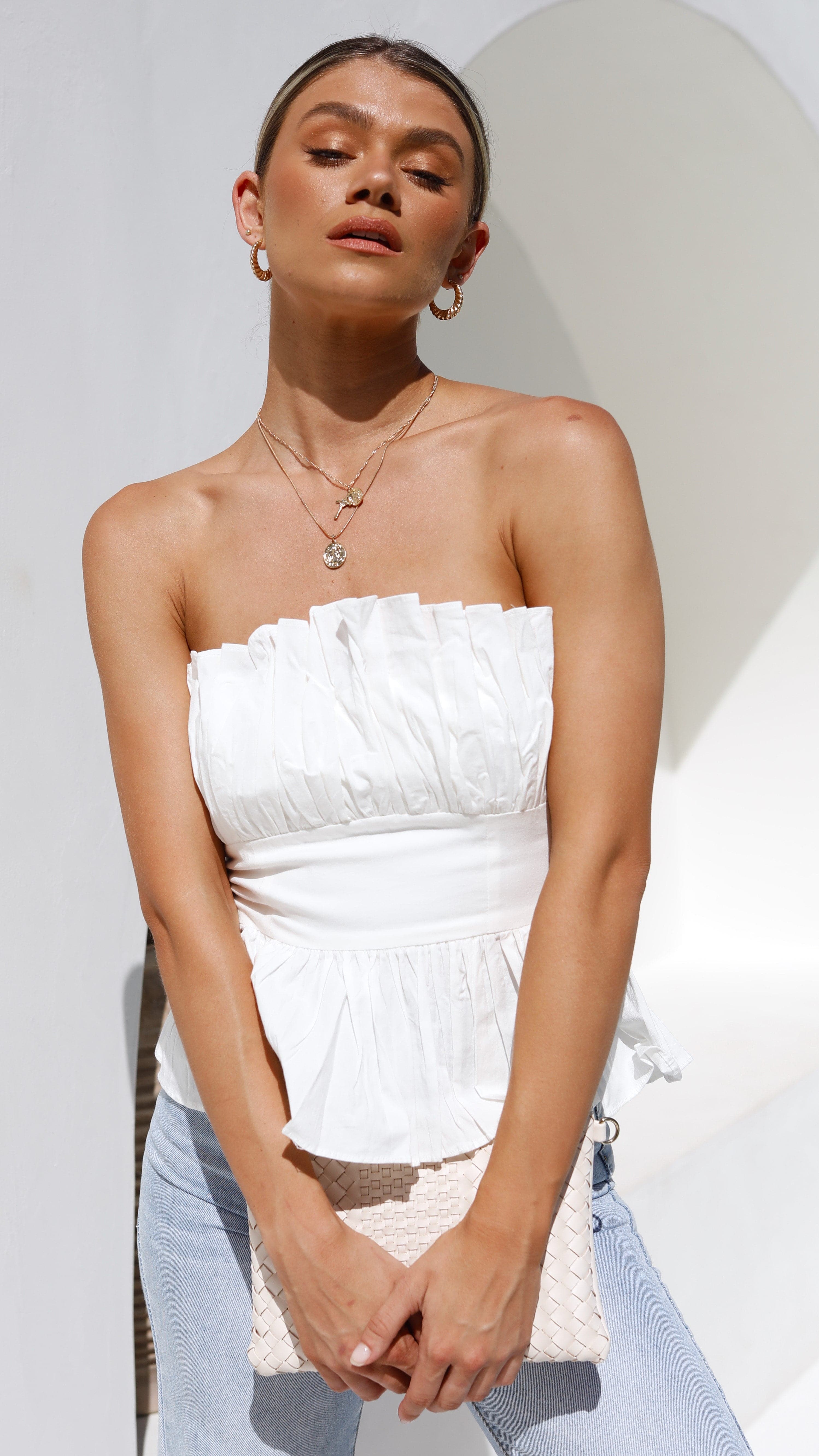 Always Mine Crop Top - White-Sunshines Bliss