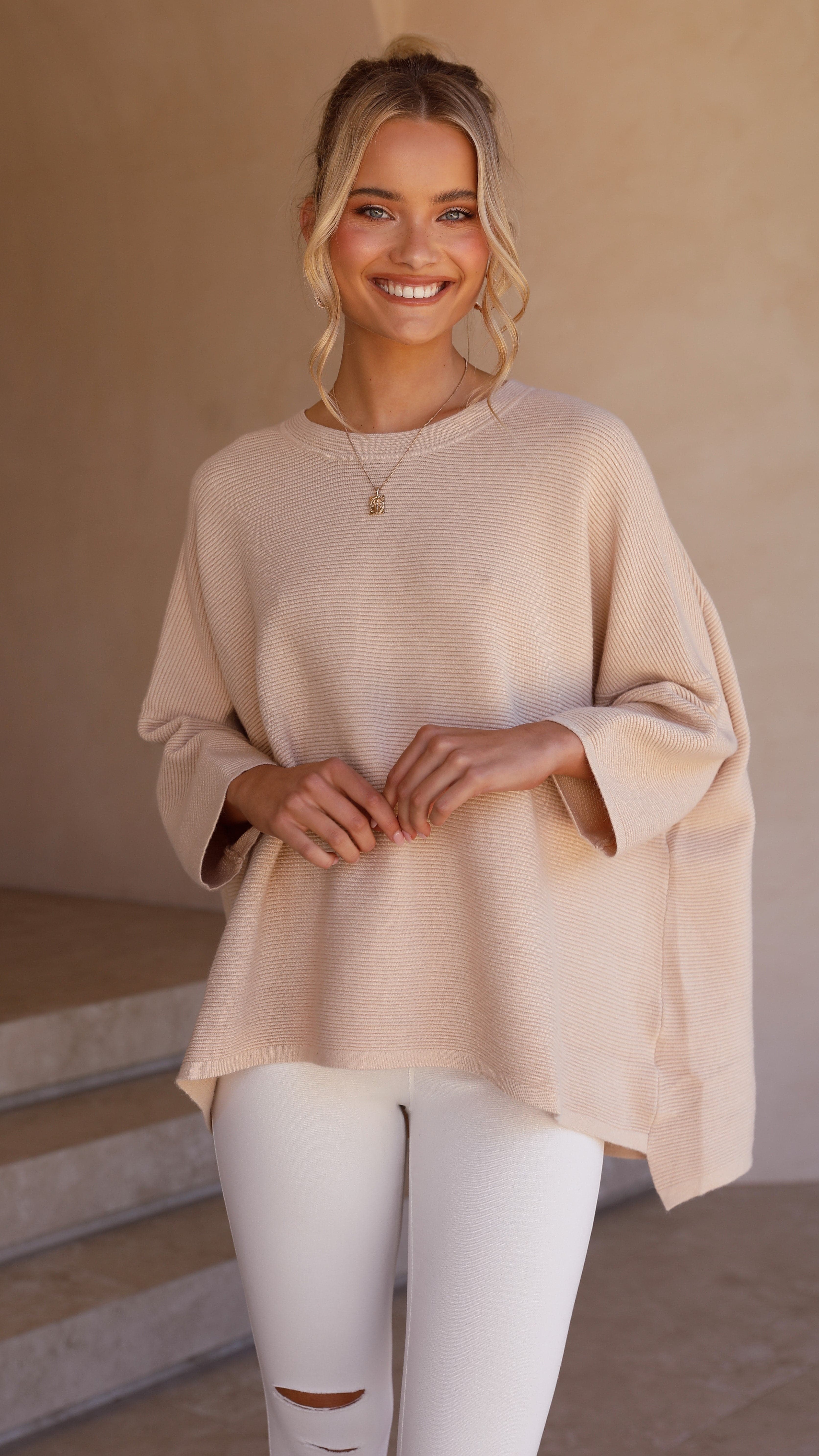 Whispers In The Moment Knit - Oatmeal-Sunshines Bliss