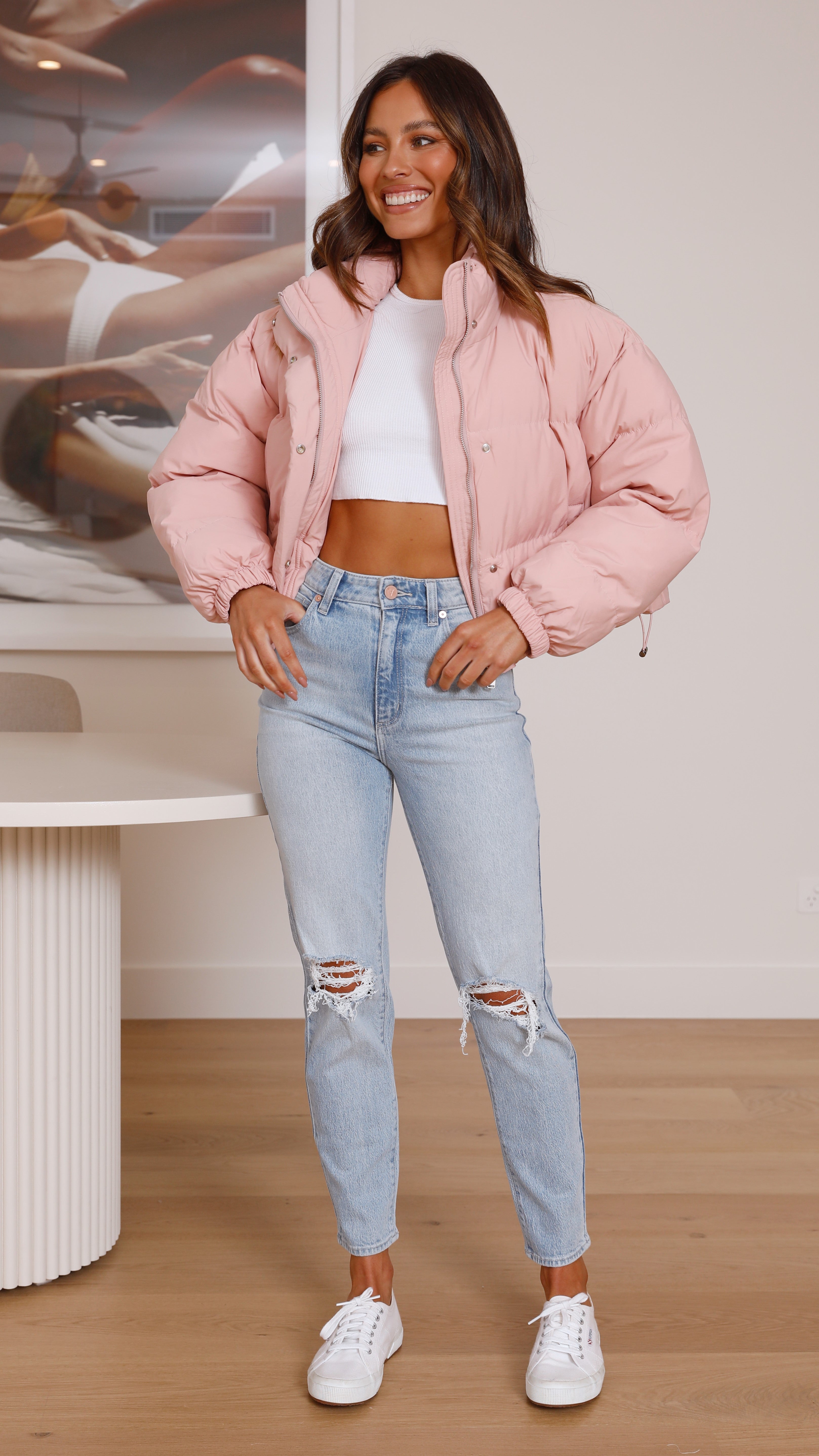 Paula Puffer Jacket - Pink-Sunshines Bliss