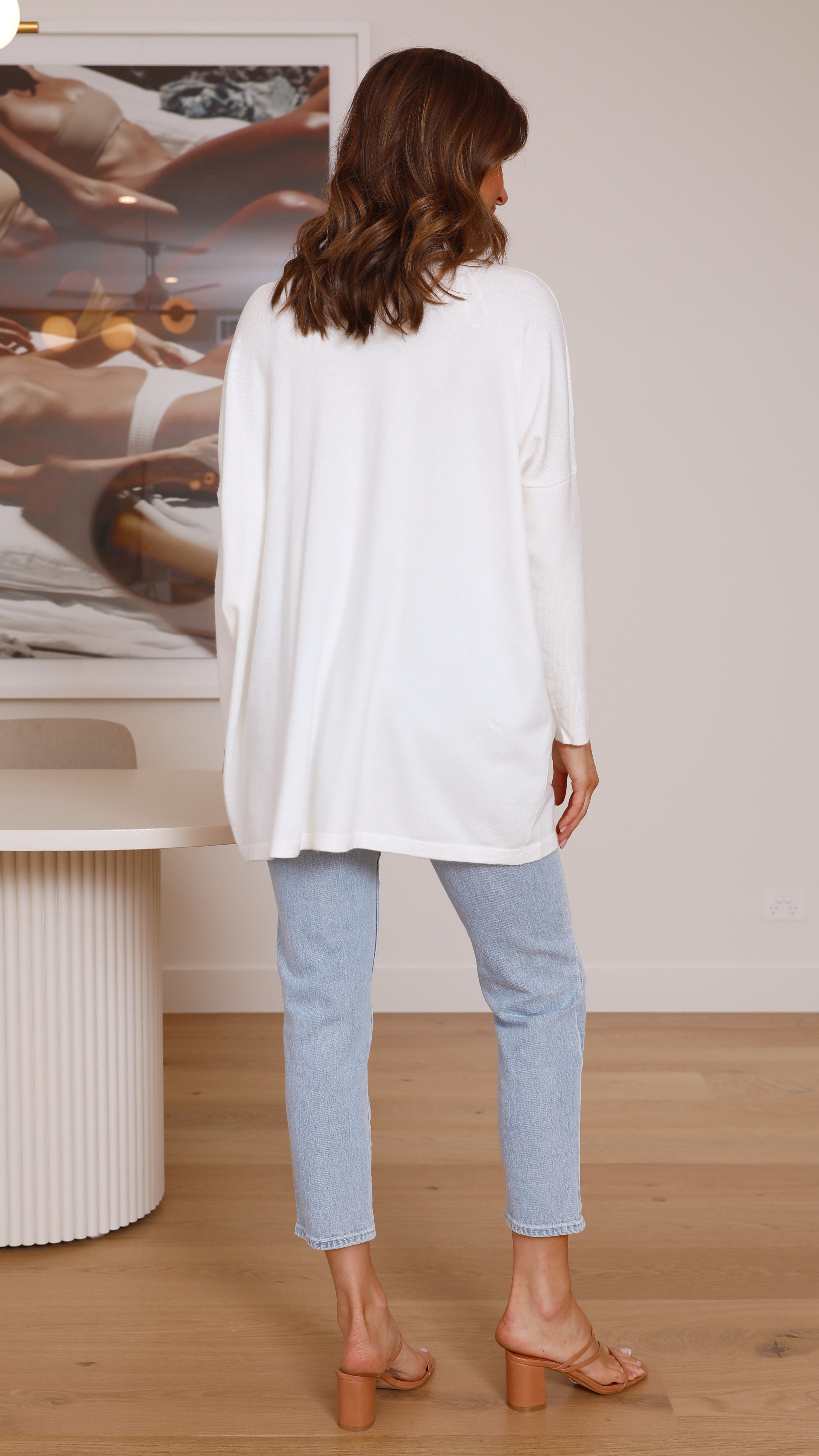 Laura Knit Top - White-Sunshines Bliss