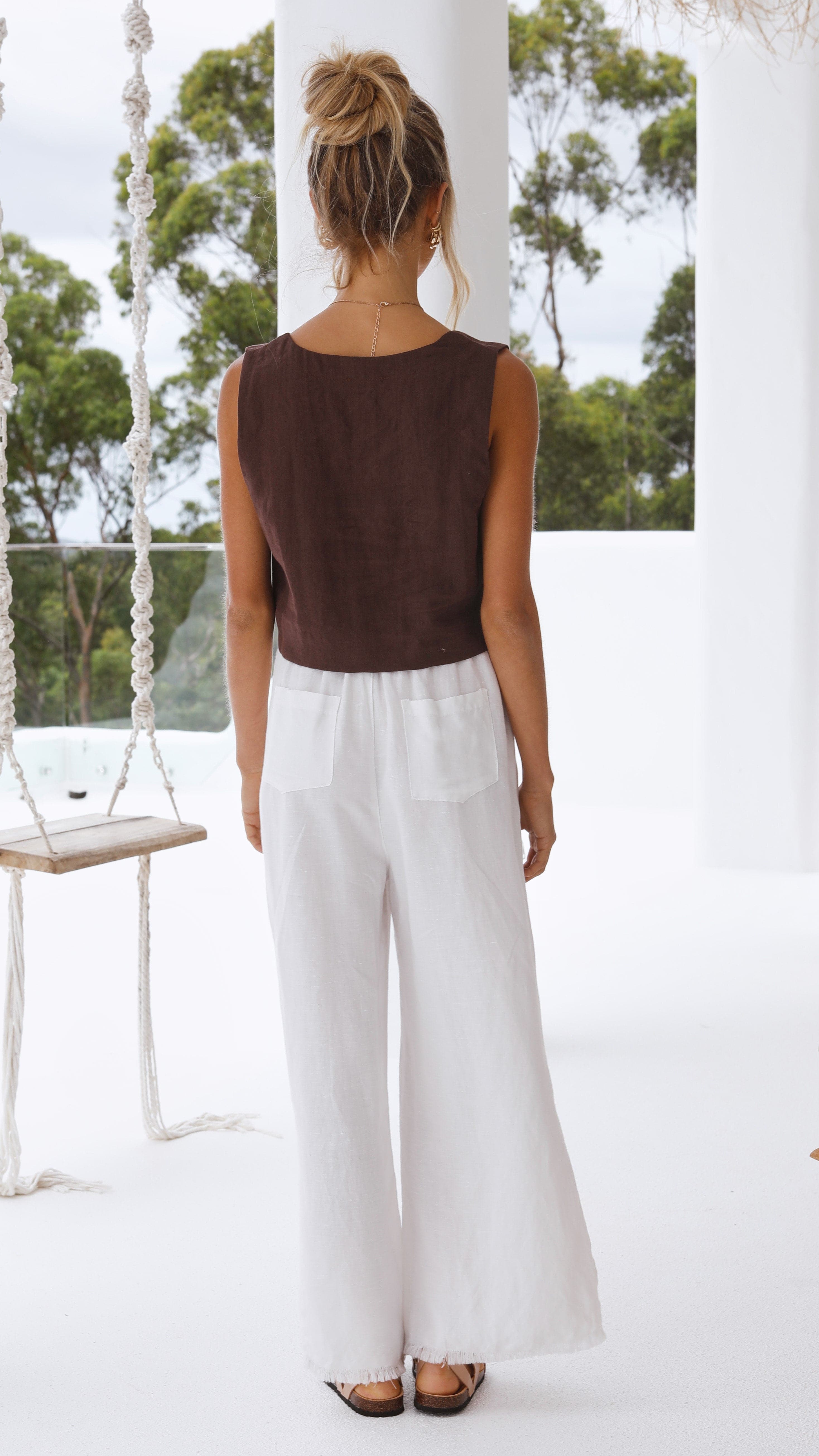 Tillie Crop Top - Chocolate-Sunshines Bliss