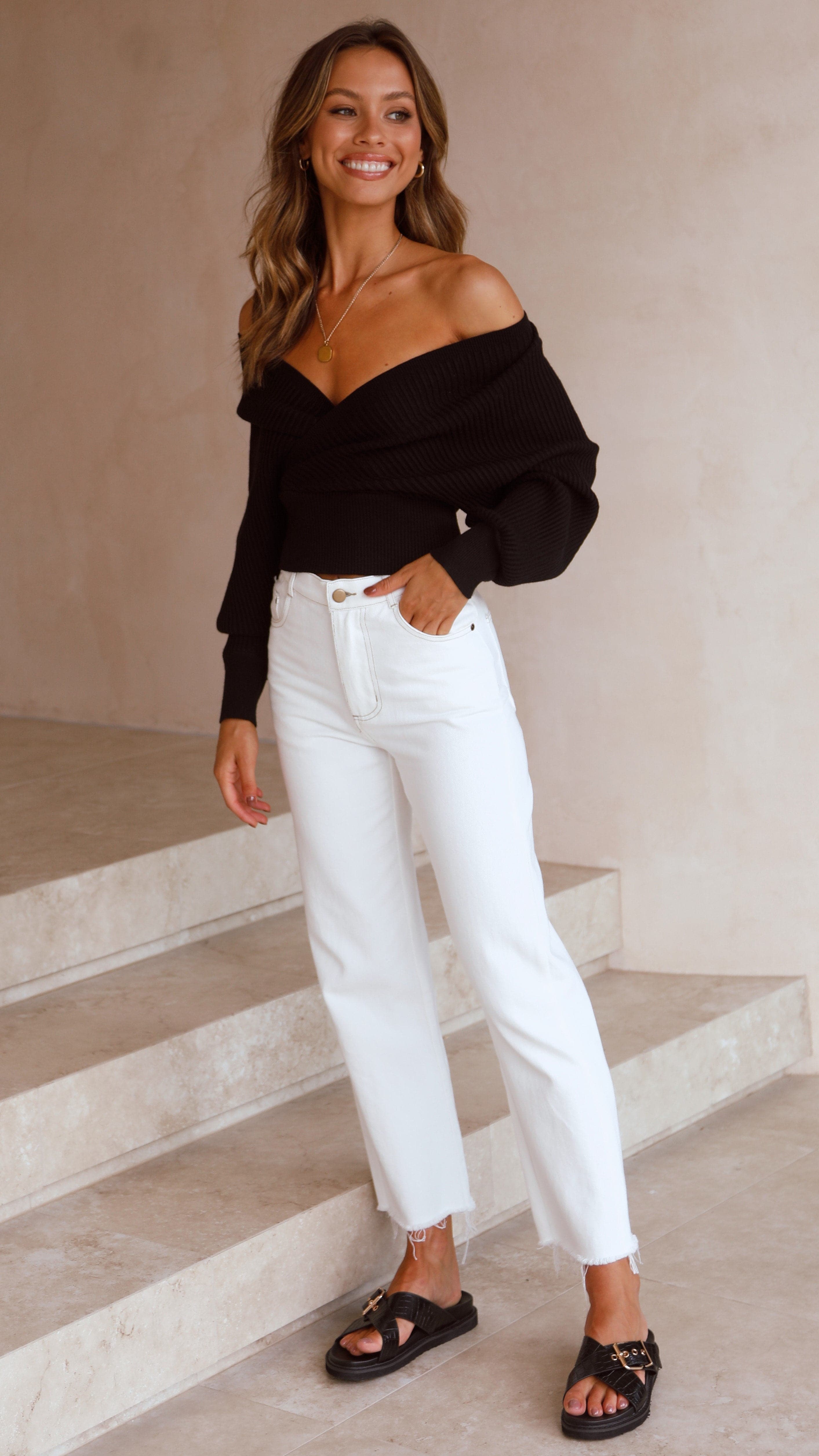 Posse Knit Top - Black-Sunshines Bliss