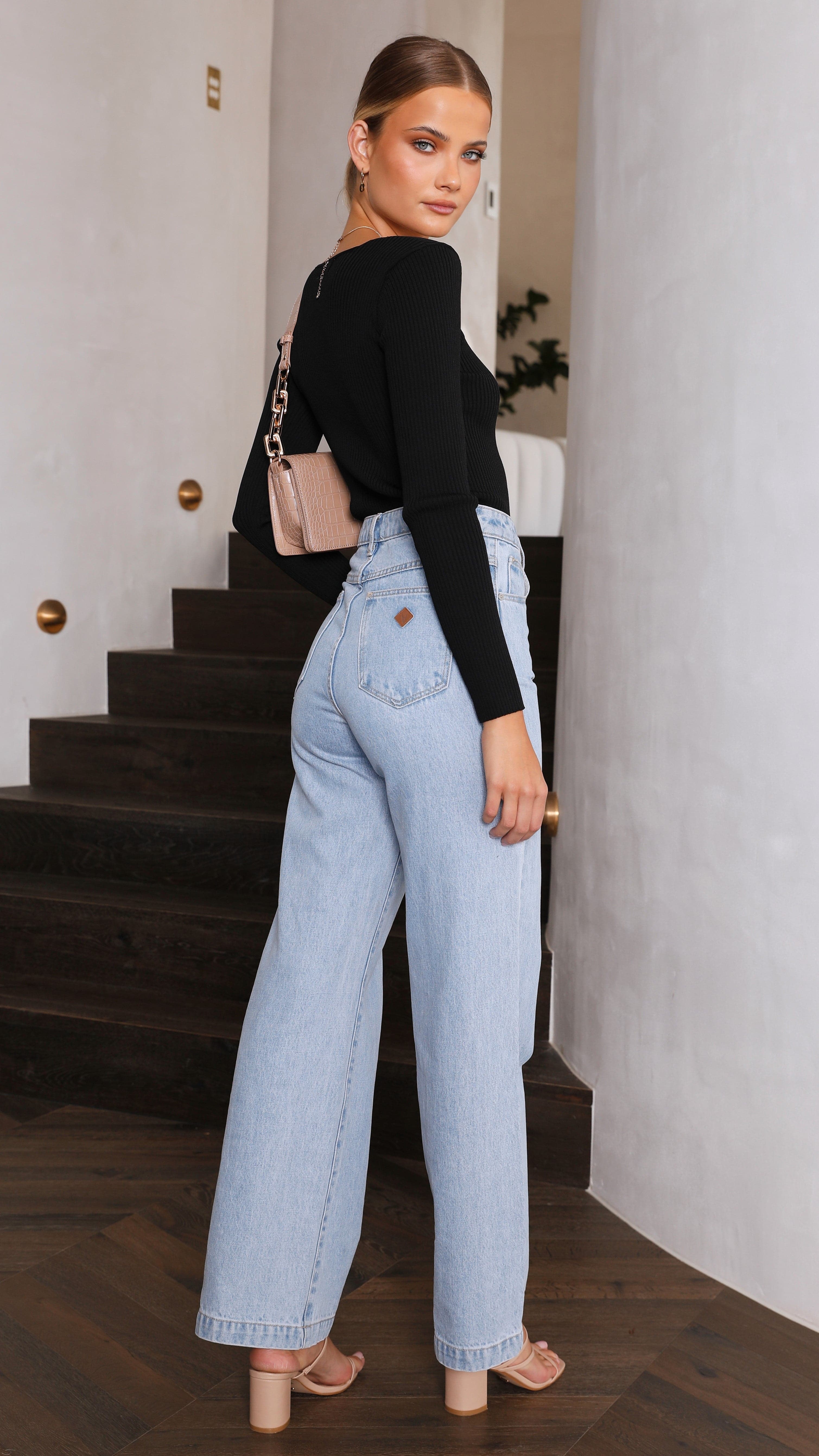 Pearce Long Sleeve Top - Black-Sunshines Bliss