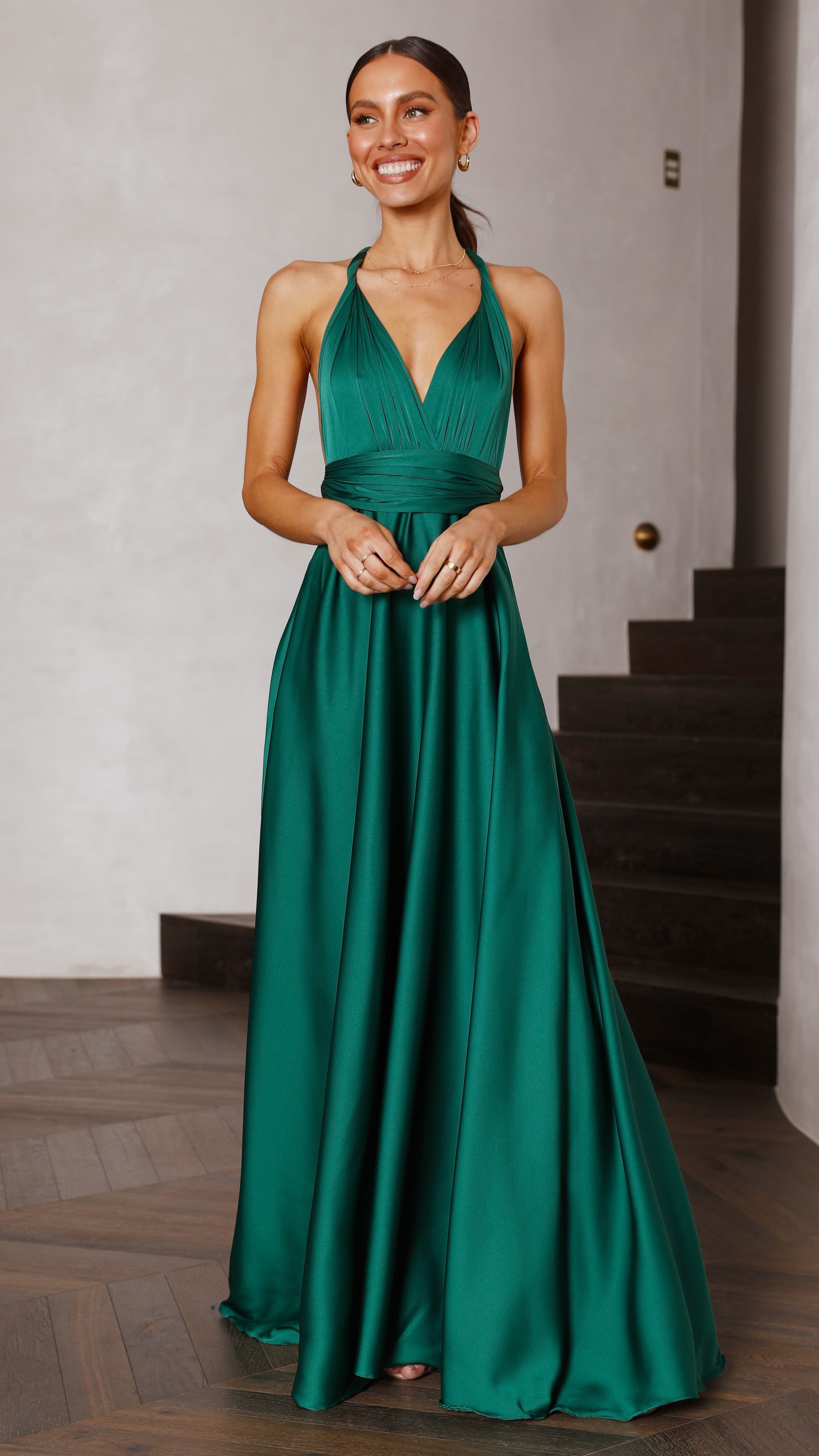 Bella Maxi Dress - Emerald-Sunshines Bliss