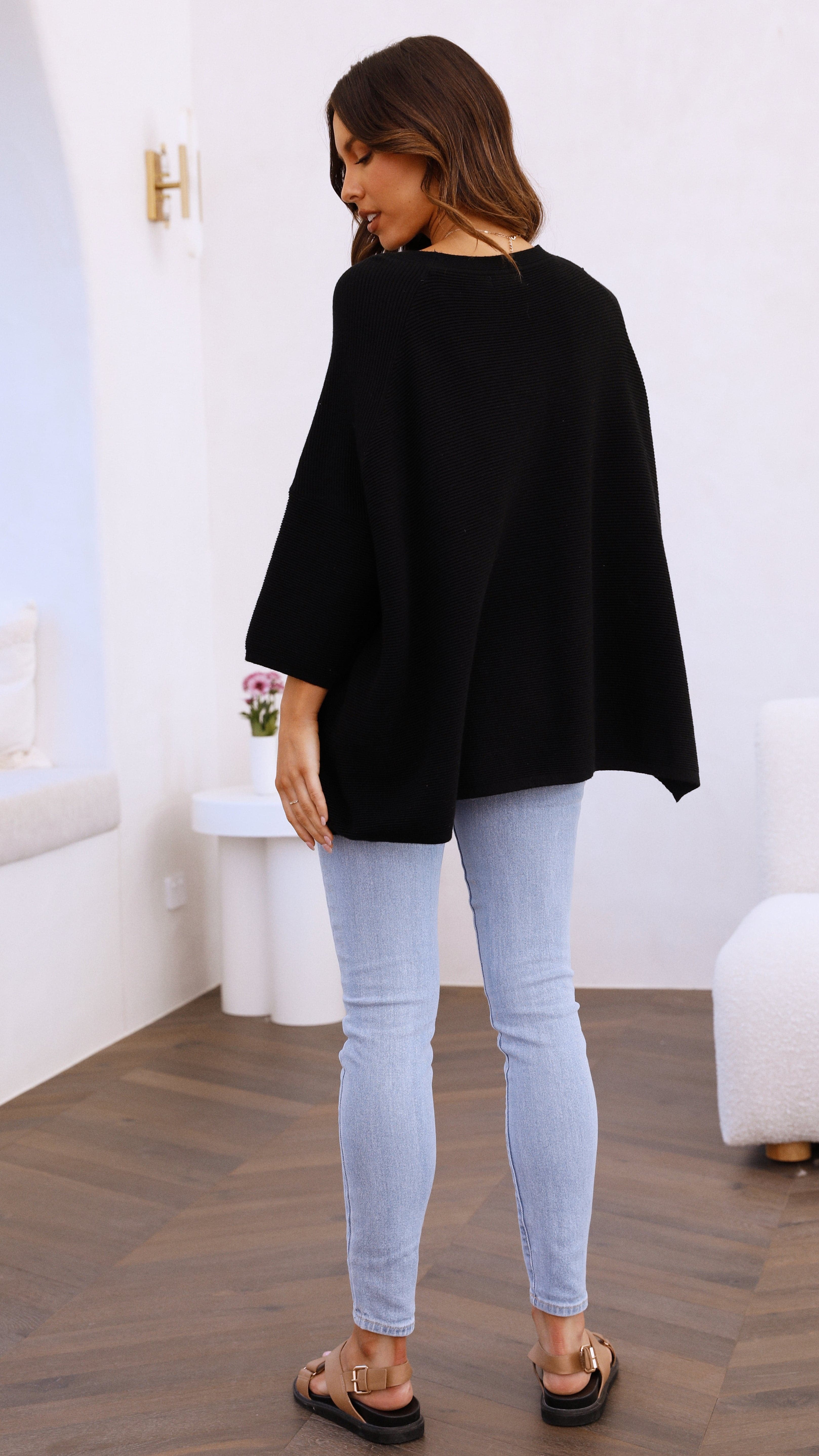 Whispers in the Moment Knit - Black-Sunshines Bliss