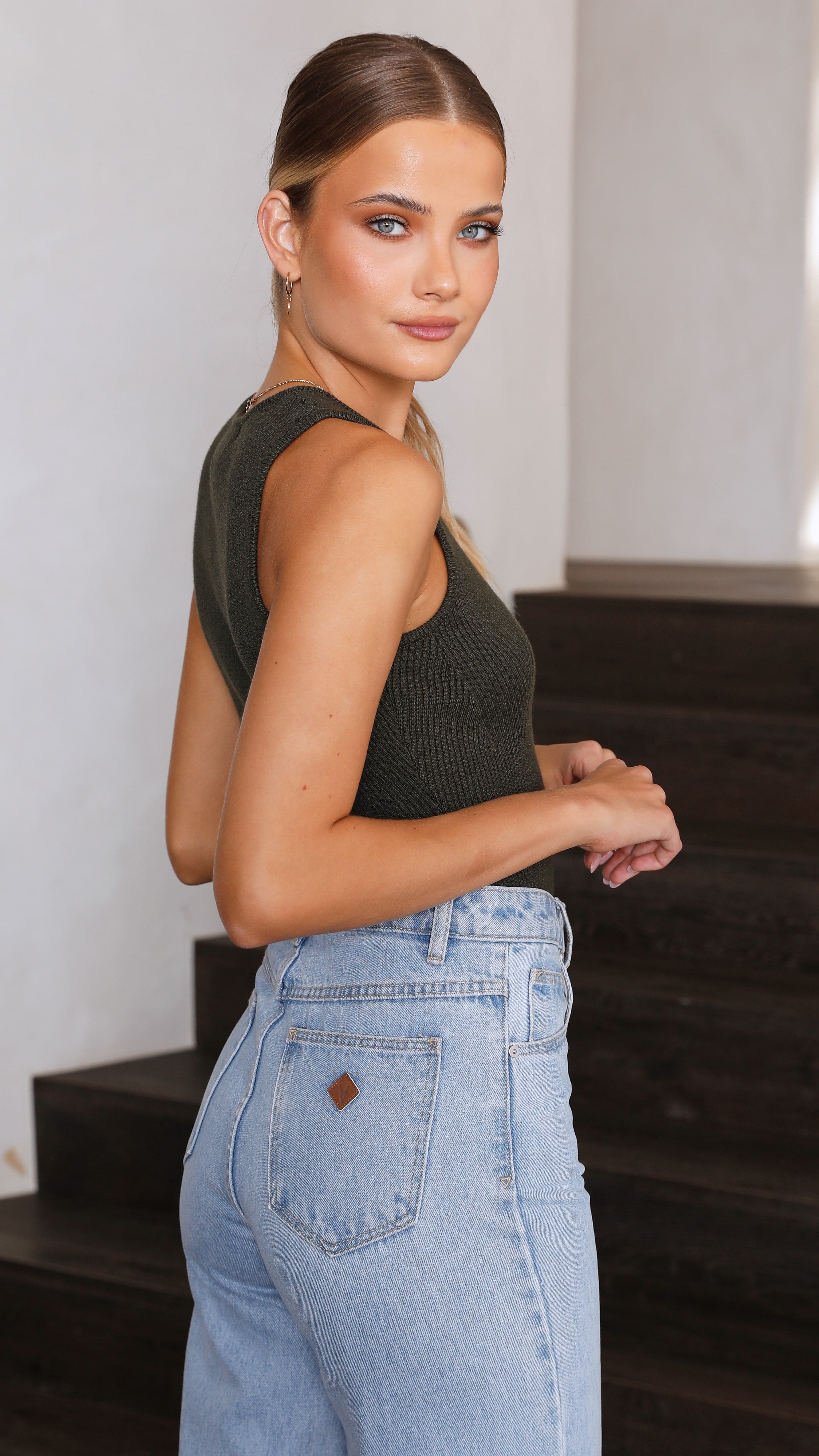 Laney Tank - Khaki-Sunshines Bliss