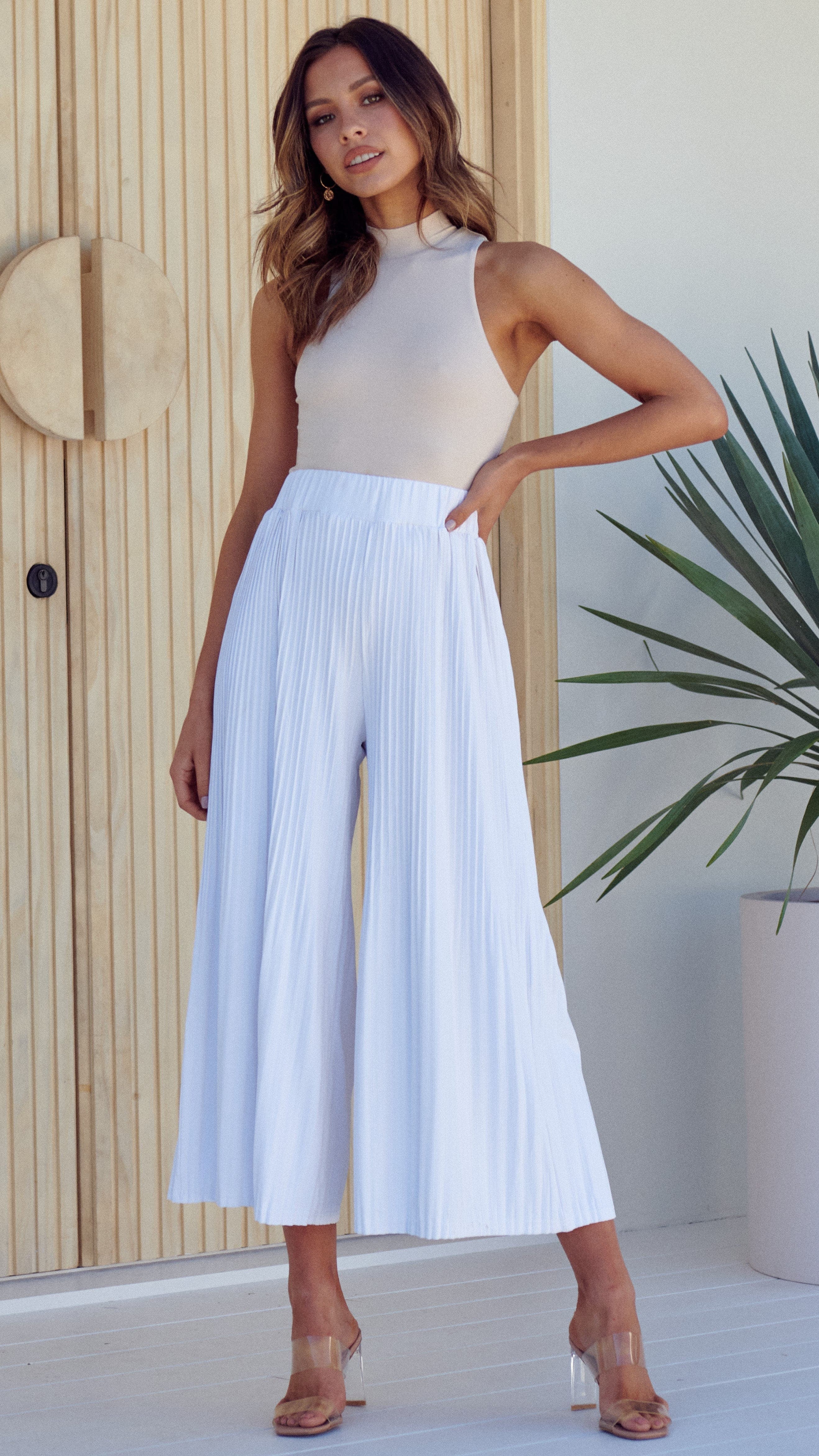 Loyal Heart Culottes - White-Sunshines Bliss