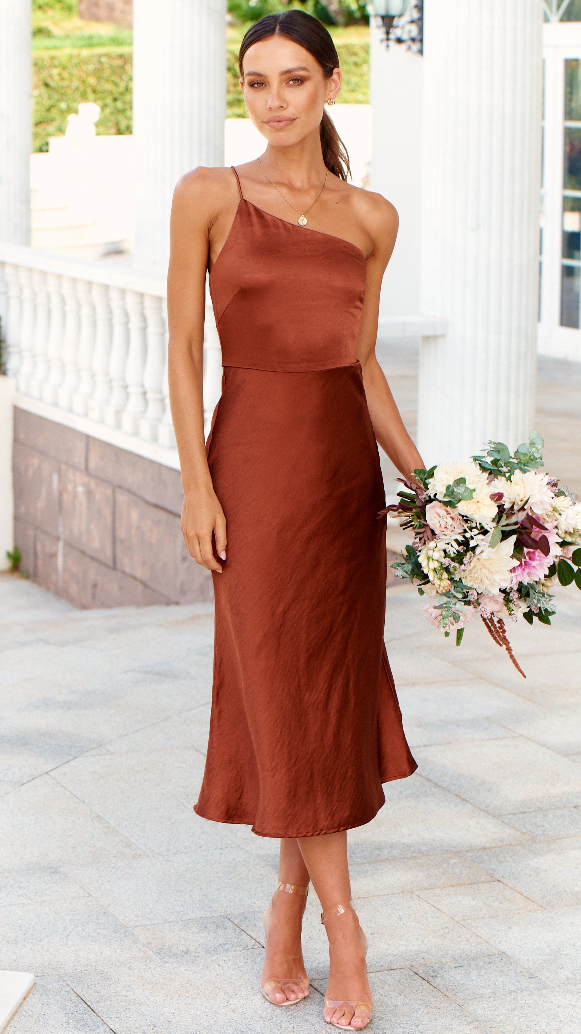 Kimbra Midi Dress - Rust-Sunshines Bliss