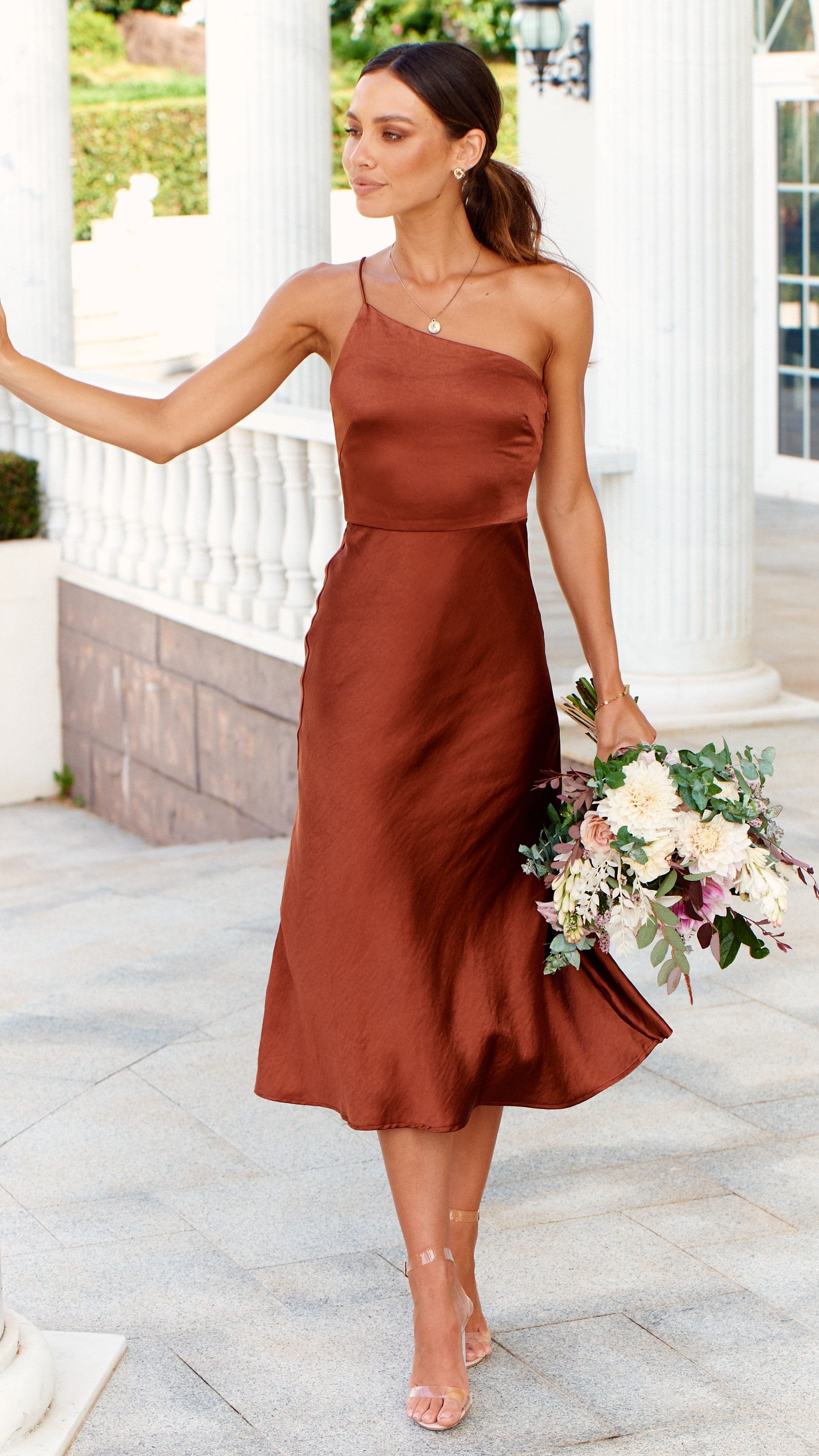 Kimbra Midi Dress - Rust-Sunshines Bliss