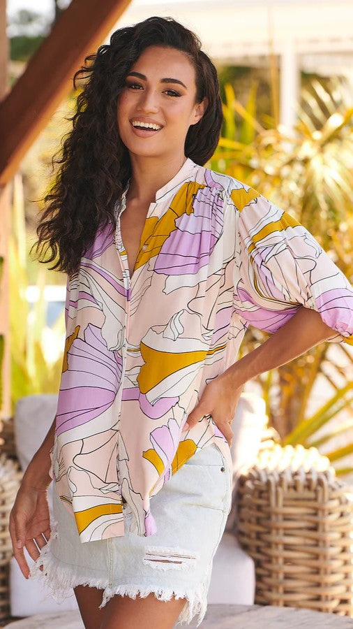 Gypsea Blouse - Lavender Swirl-Sunshines Bliss