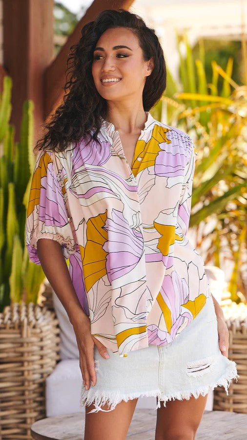 Gypsea Blouse - Lavender Swirl-Sunshines Bliss