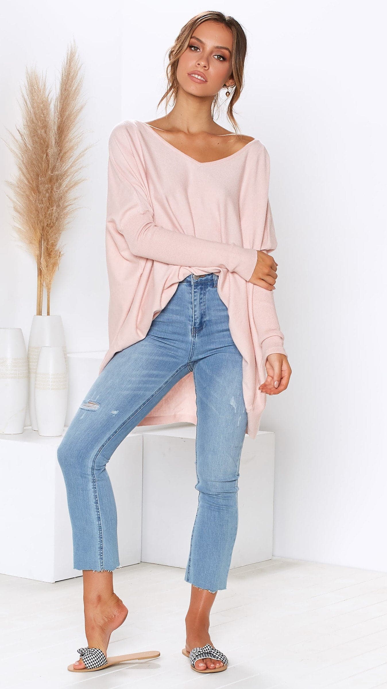 Amalia Knit Top - Blush-Sunshines Bliss