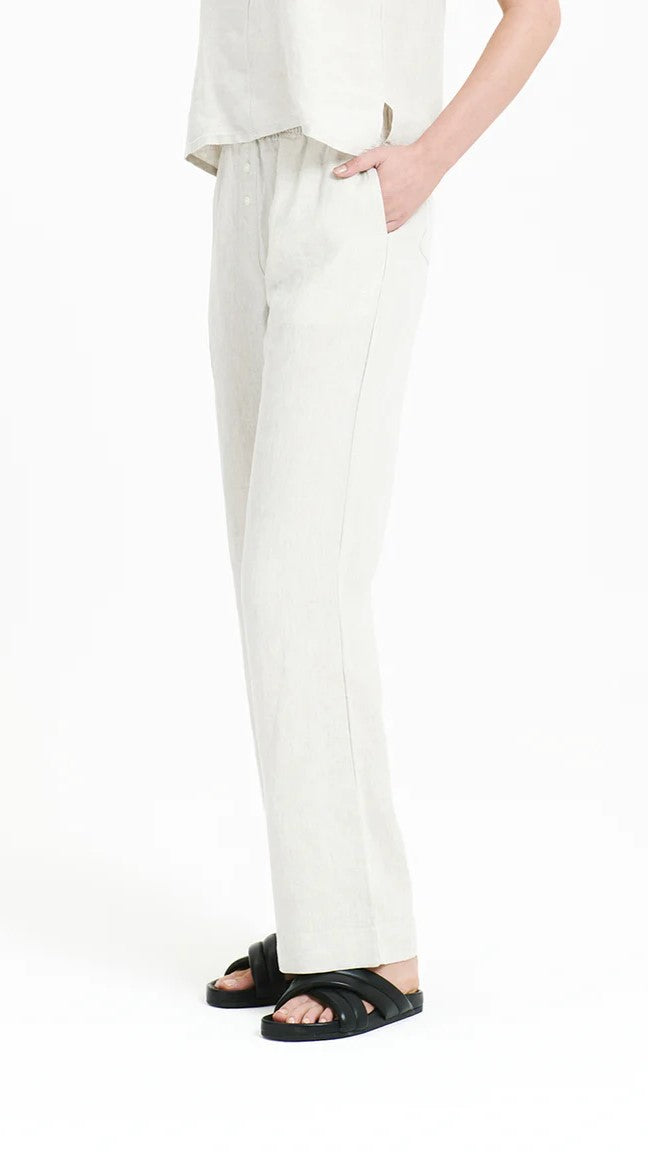 Linen Lounge Pant - Natural-Sunshines Bliss
