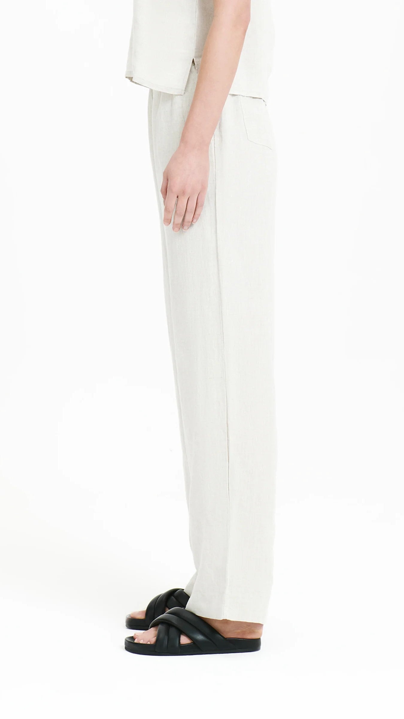 Linen Lounge Pant - Natural-Sunshines Bliss
