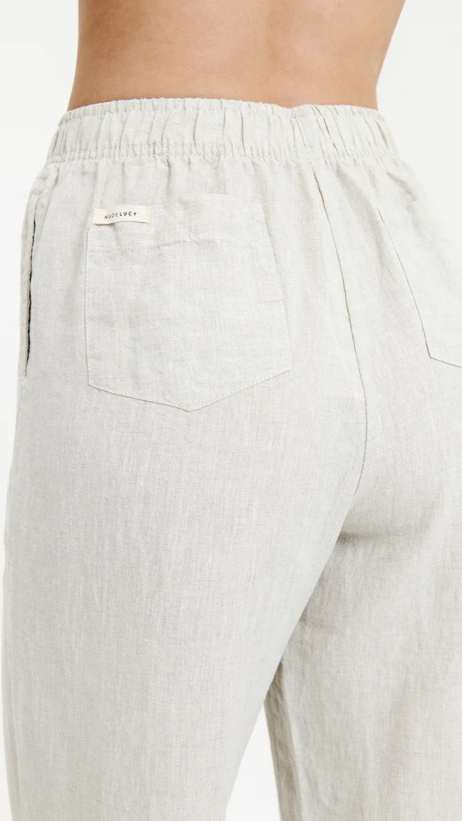 Linen Lounge Pant - Natural-Sunshines Bliss