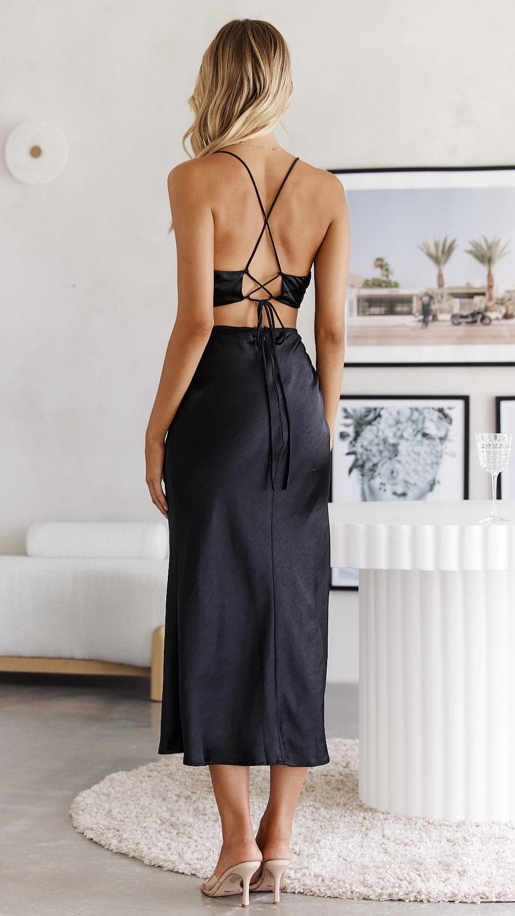 Sloan Midi Dress - Black-Sunshines Bliss