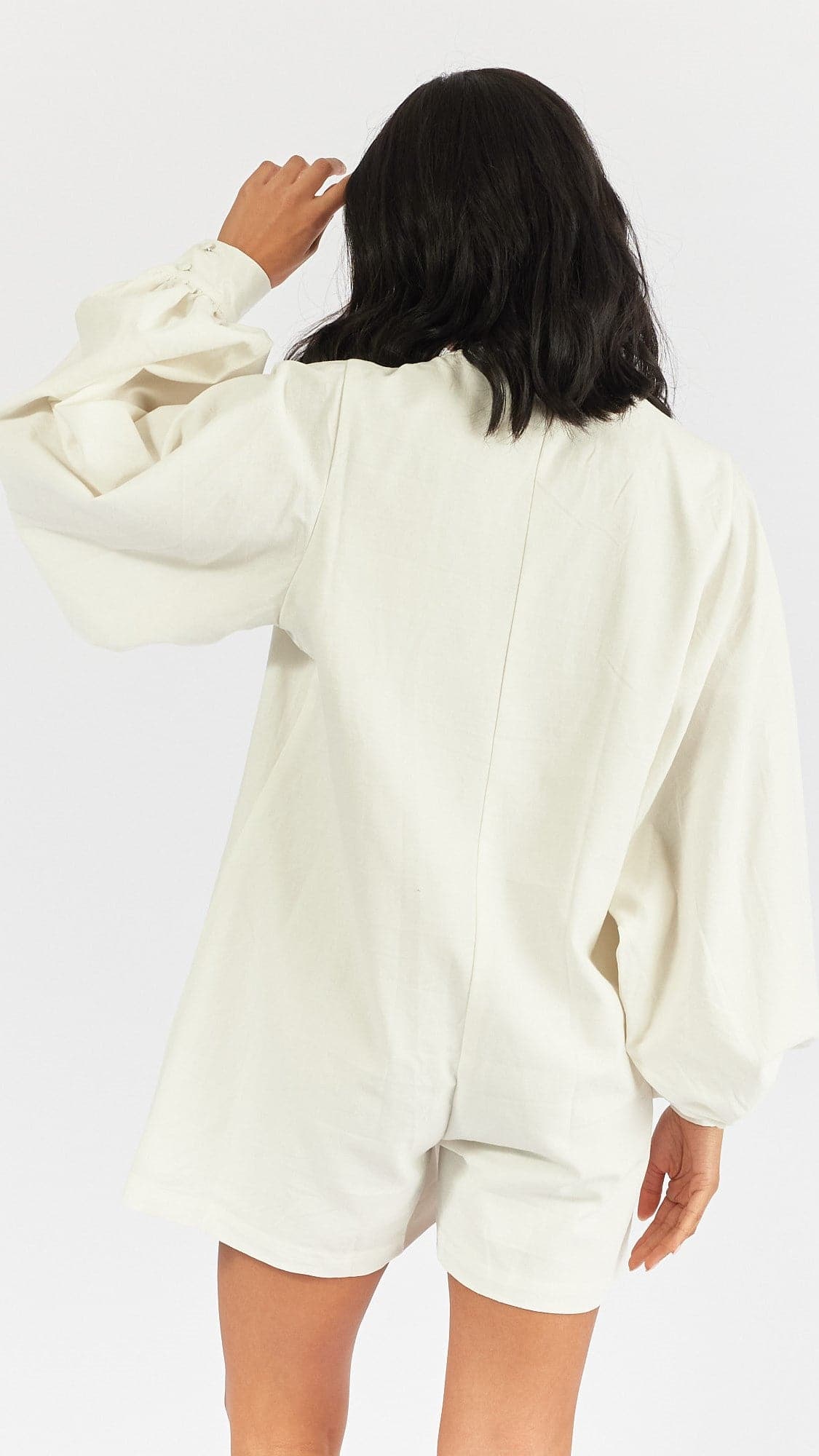 Olga Romper - White-Sunshines Bliss