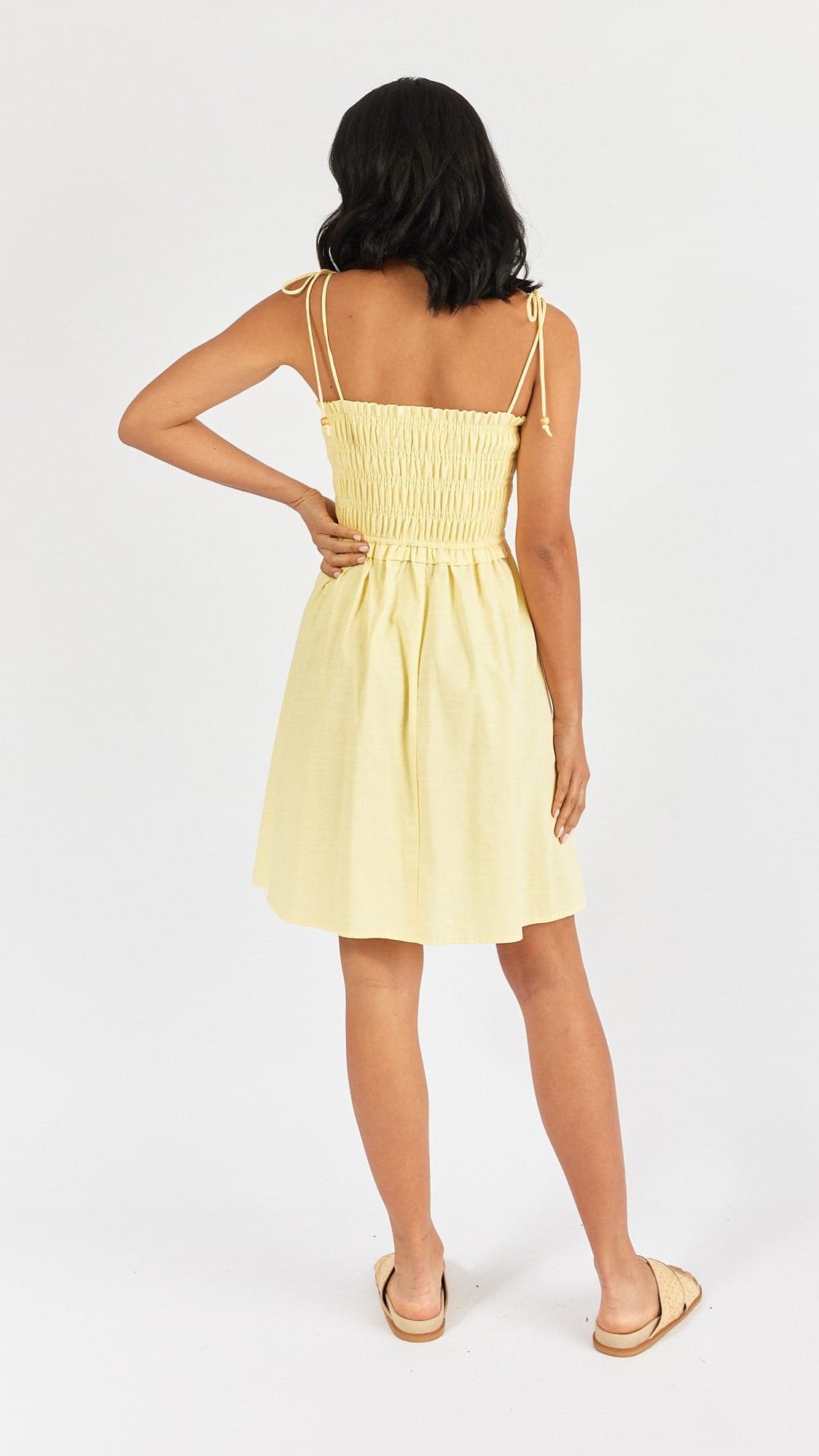 Poppy Mini Dress - Lemon-Sunshines Bliss