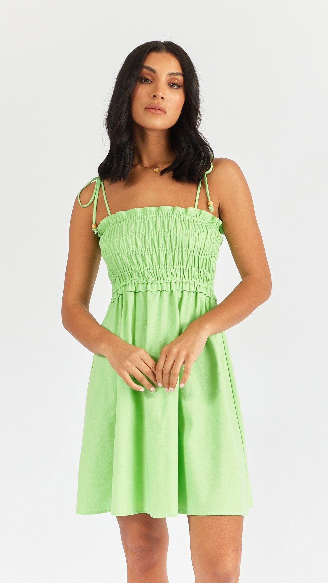 Poppy Mini Dress - Apple Green-Sunshines Bliss