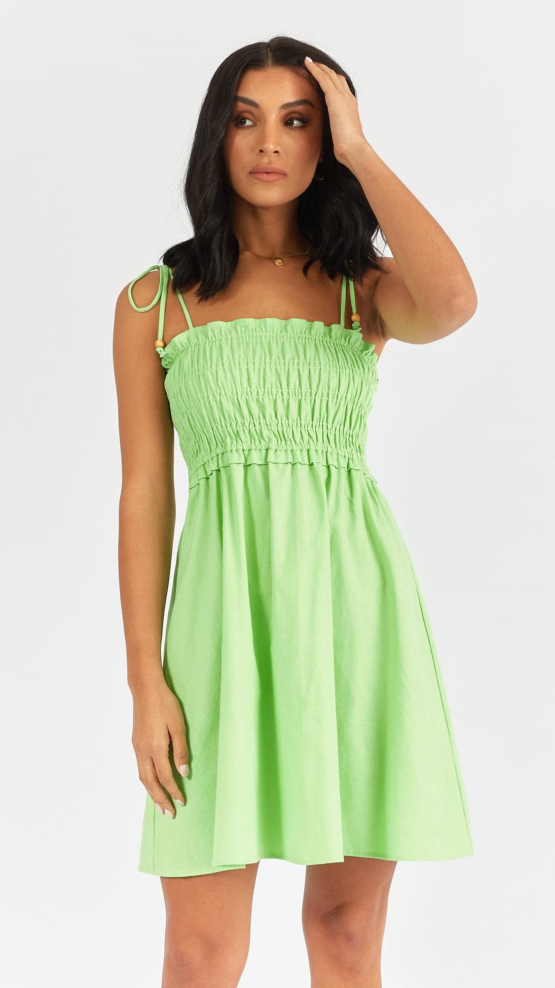 Poppy Mini Dress - Apple Green-Sunshines Bliss