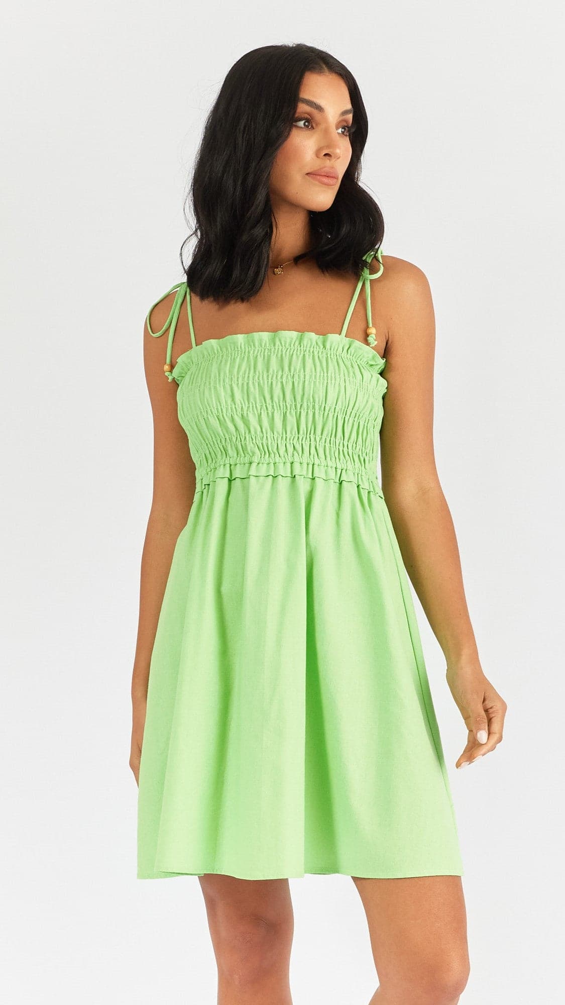 Poppy Mini Dress - Apple Green-Sunshines Bliss
