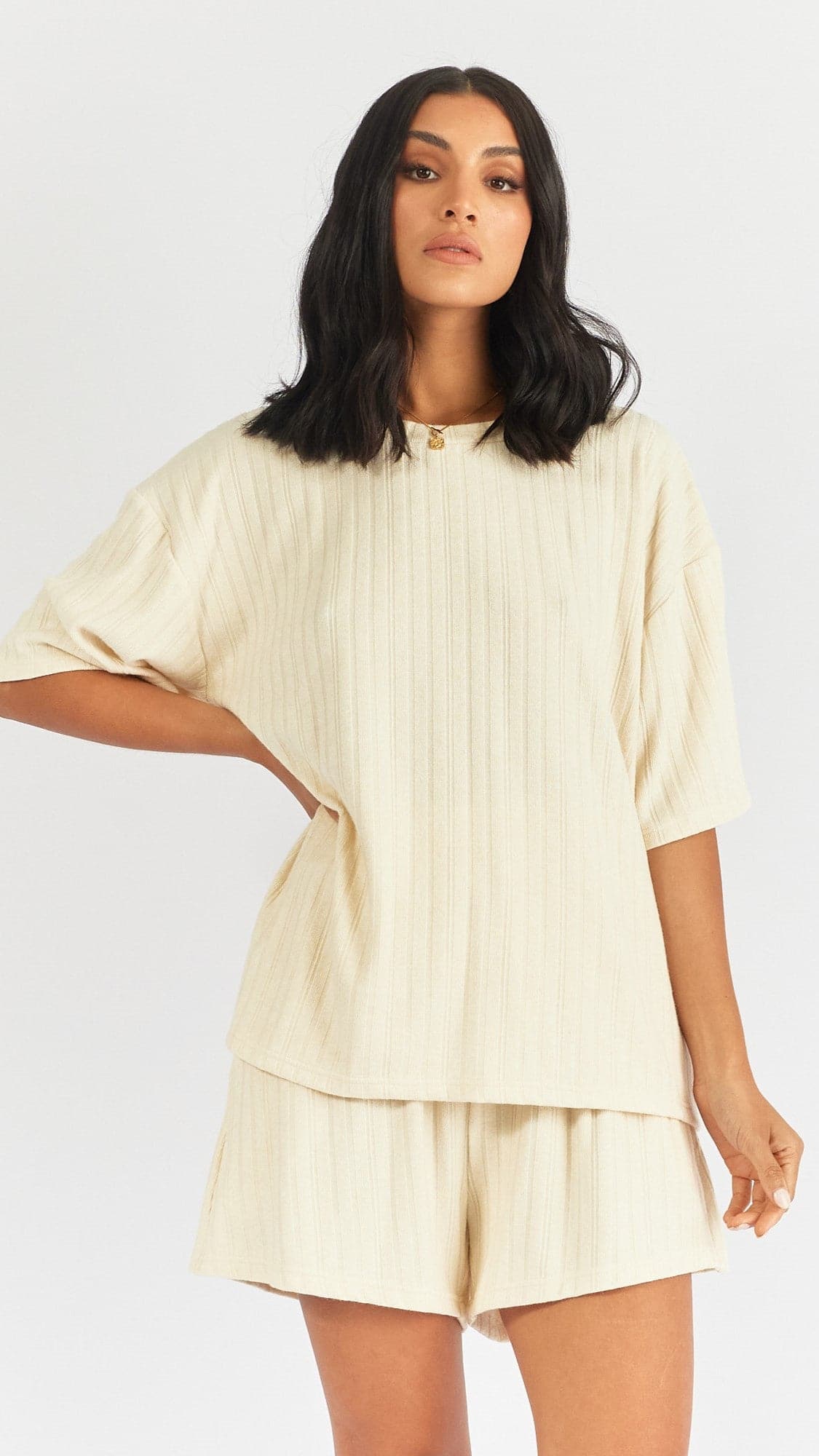 Delta Shorts - Cream-Sunshines Bliss