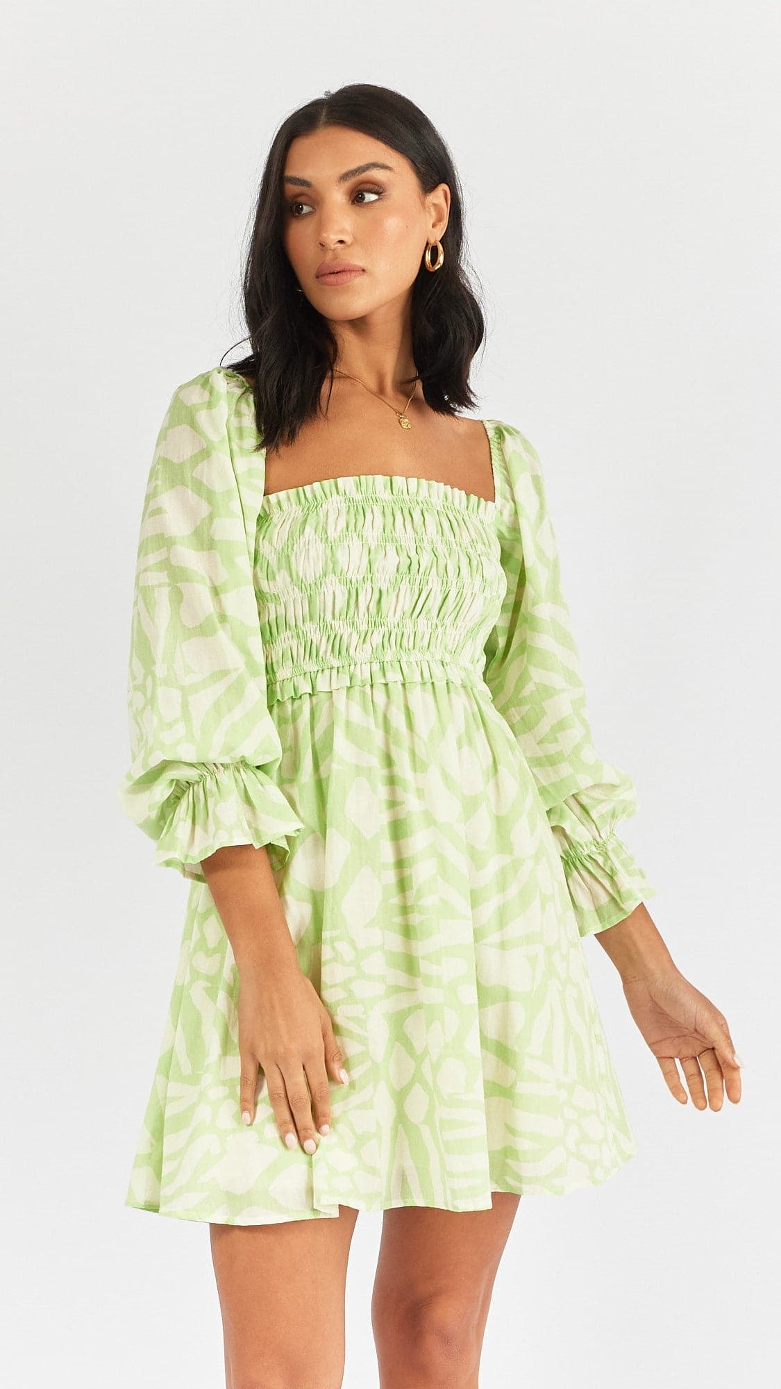 Banks Mini Dress - Isadora Print-Sunshines Bliss