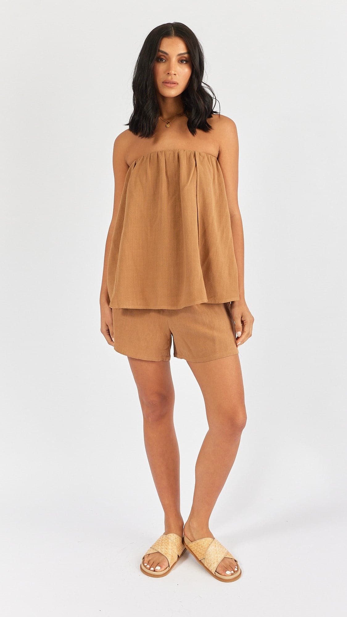 Averie Shorts - Walnut-Sunshines Bliss