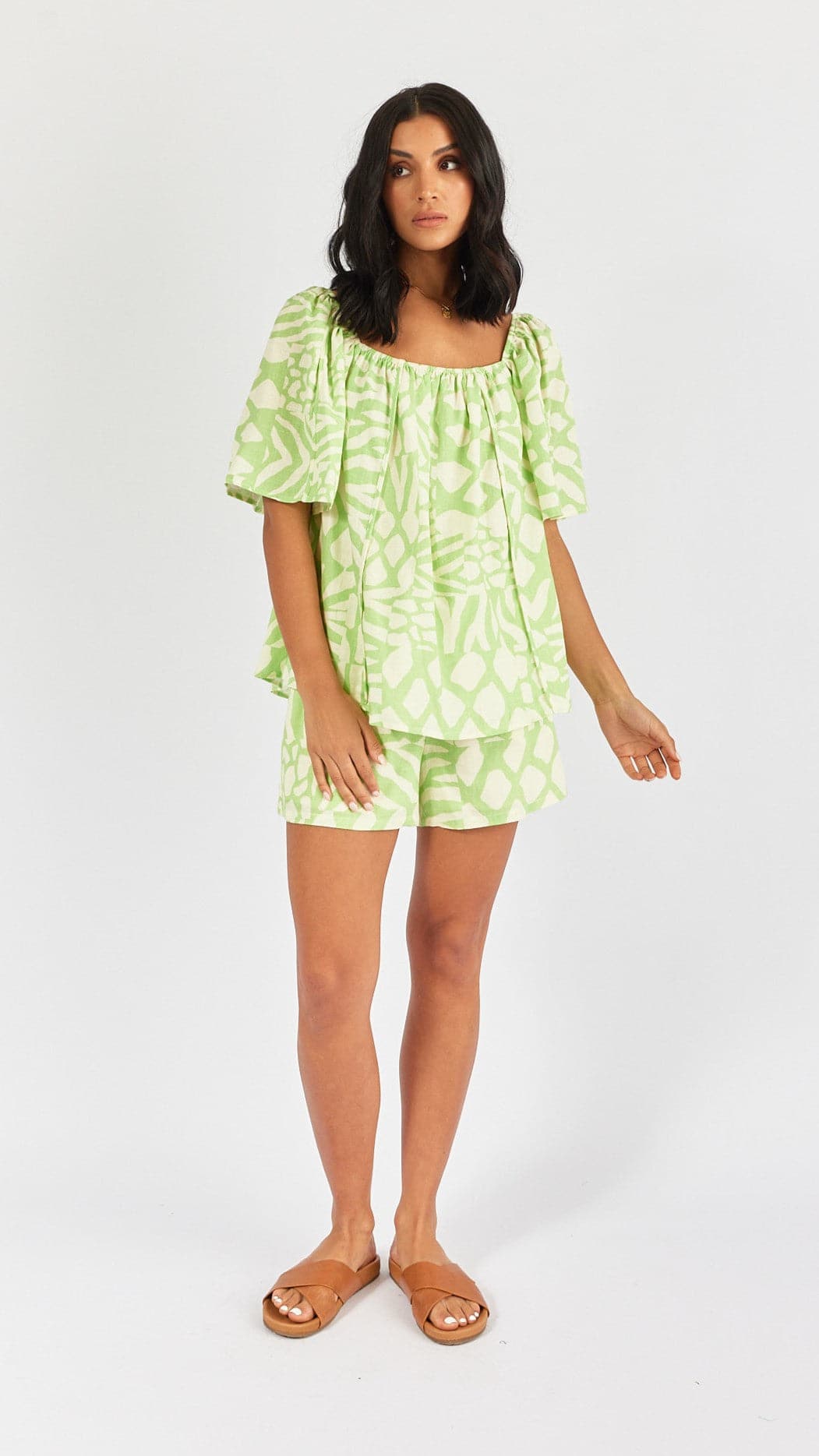 Averie Shorts - Isadora Print-Sunshines Bliss